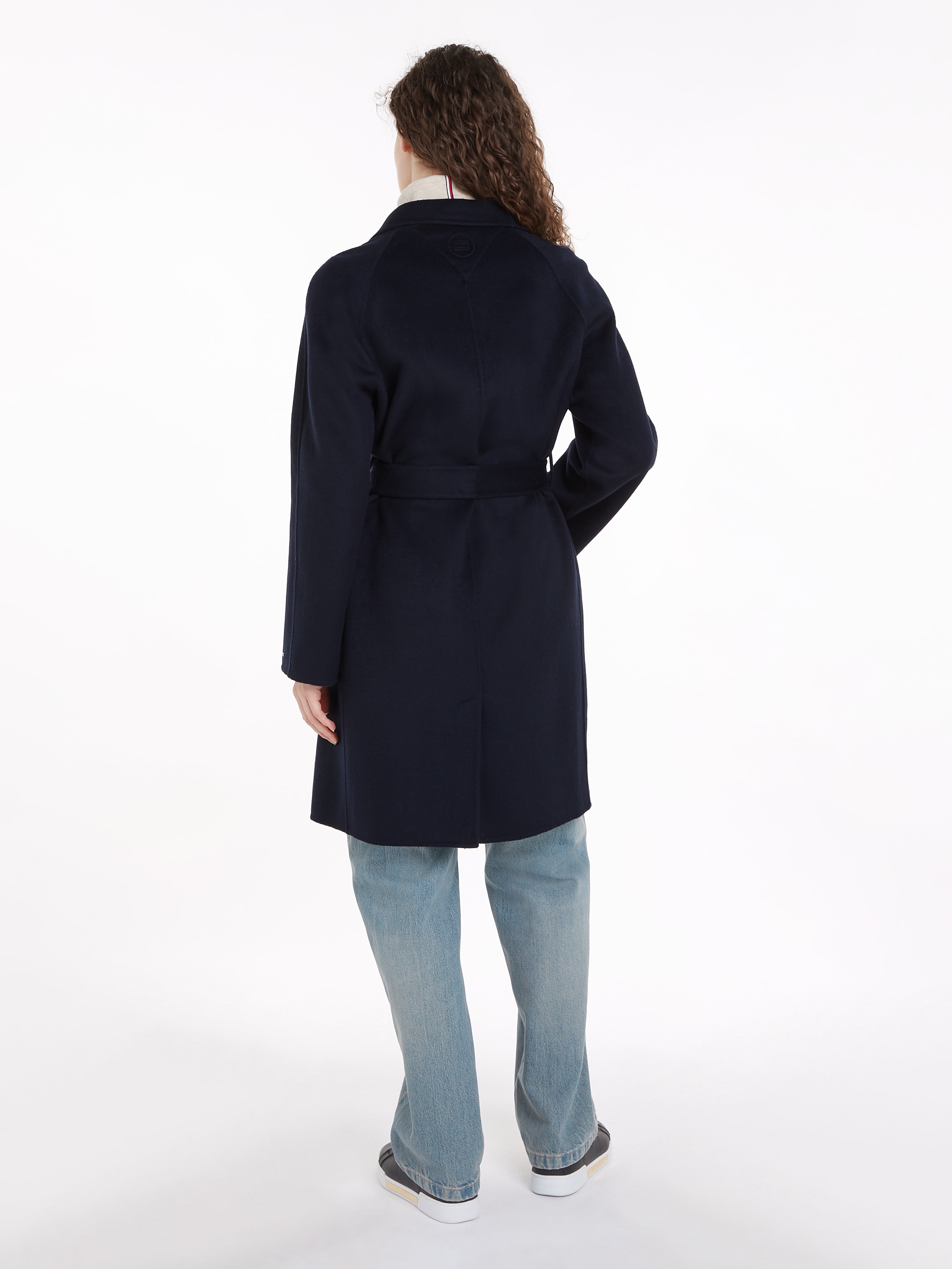 Tommy Hilfiger Kurzmantel »REG DF WOOL BELTED COAT«, mit Gürtel