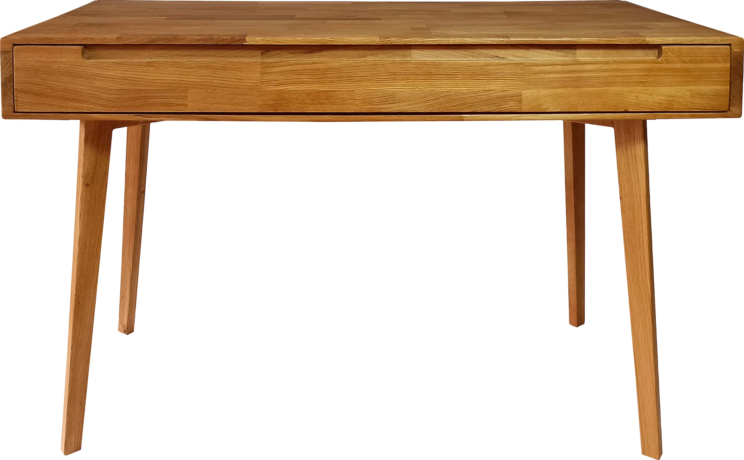 Home affaire Schreibtisch »Albert«, aus massivem Eichenholz, viele Stauraummöglichkeiten, Breite 110 cm
