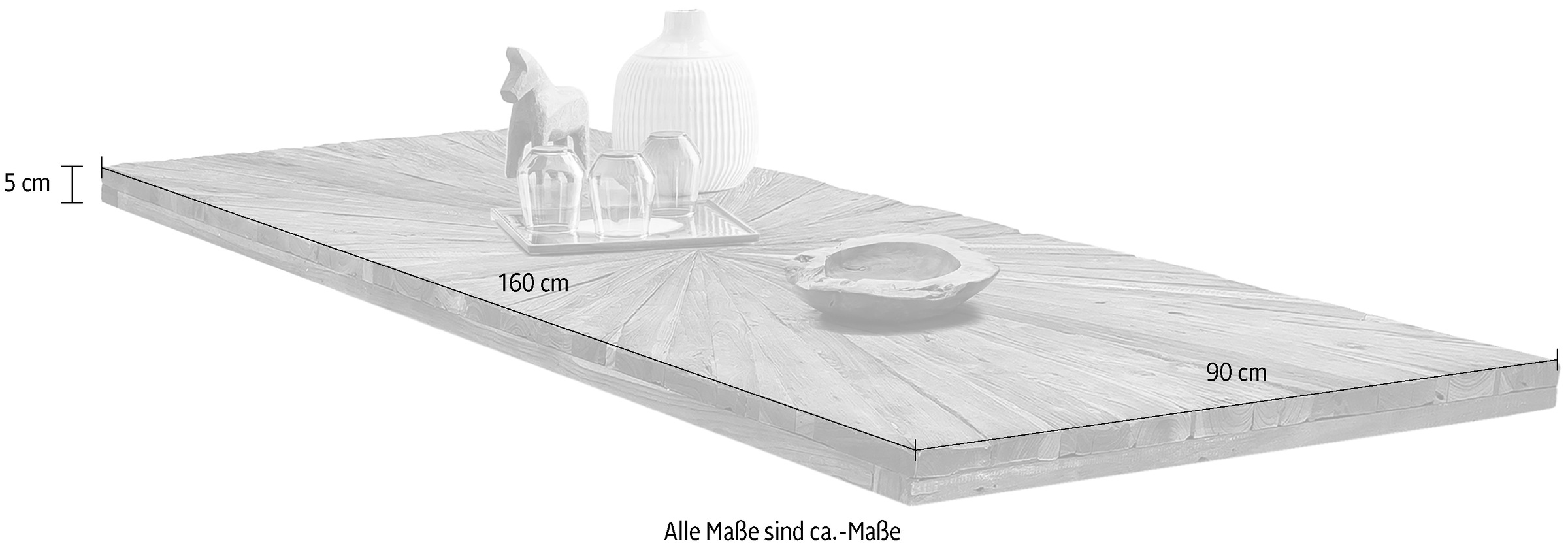 SIT Tischplatte 1 Stk. tlg. mit extravagantem Sonnendesign