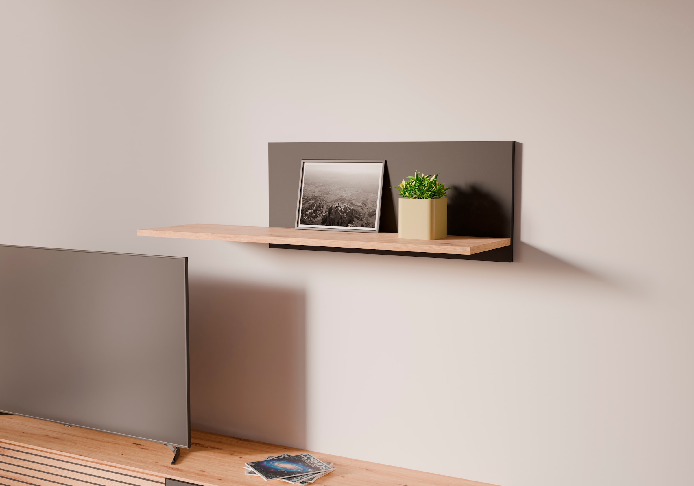 OTTO home Wandregal »Wandboard, Praktisch, für jeden Raum, trendfarbig« perfekt zur Gestaltung moderner Wände, Breite 95cm