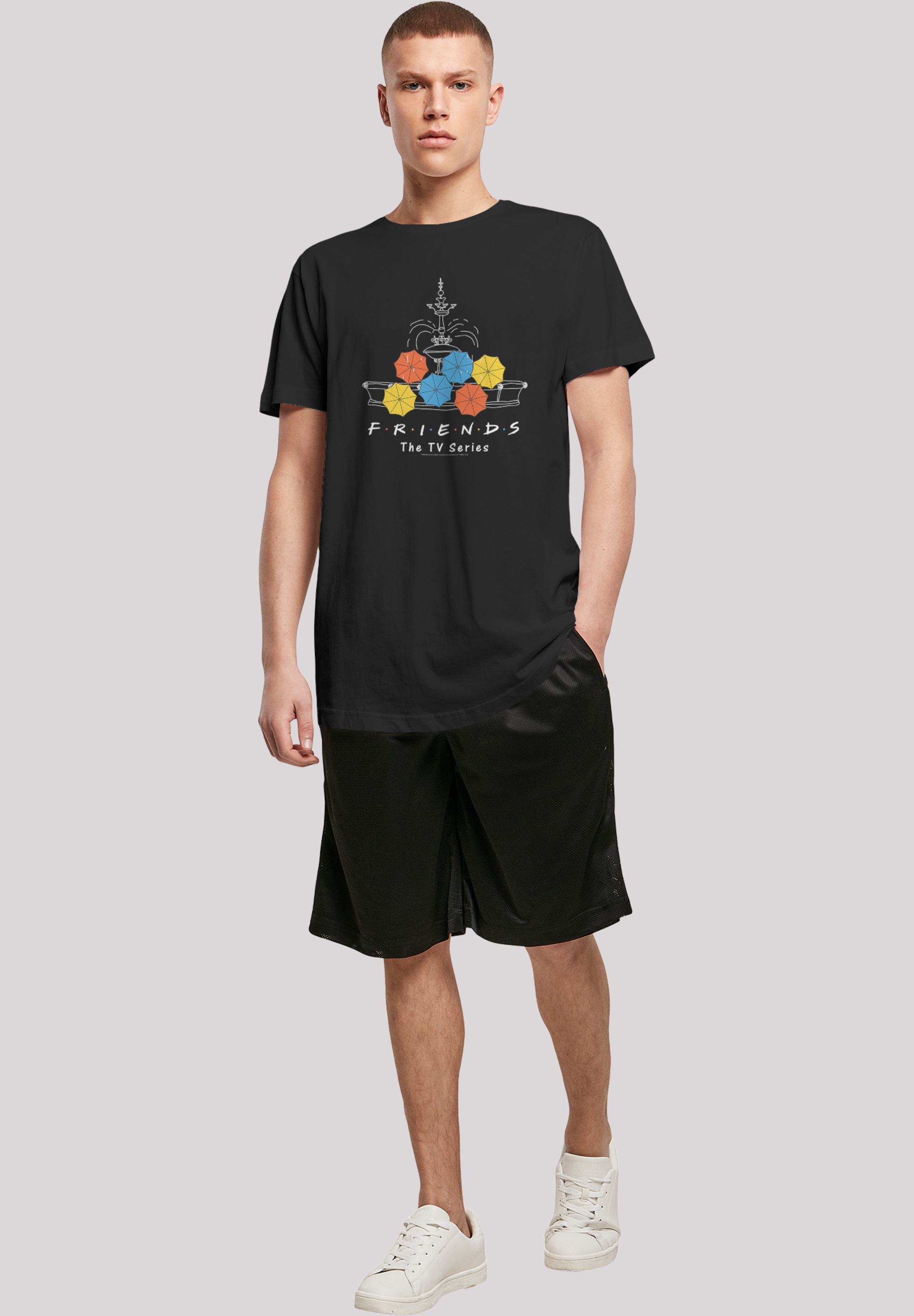 F4NT4STIC T-Shirt »Long Cut T-Shirt Friends TV Serie Umbrella«, Herren,Premium Merch,Lang,Longshirt,Bedruckt
