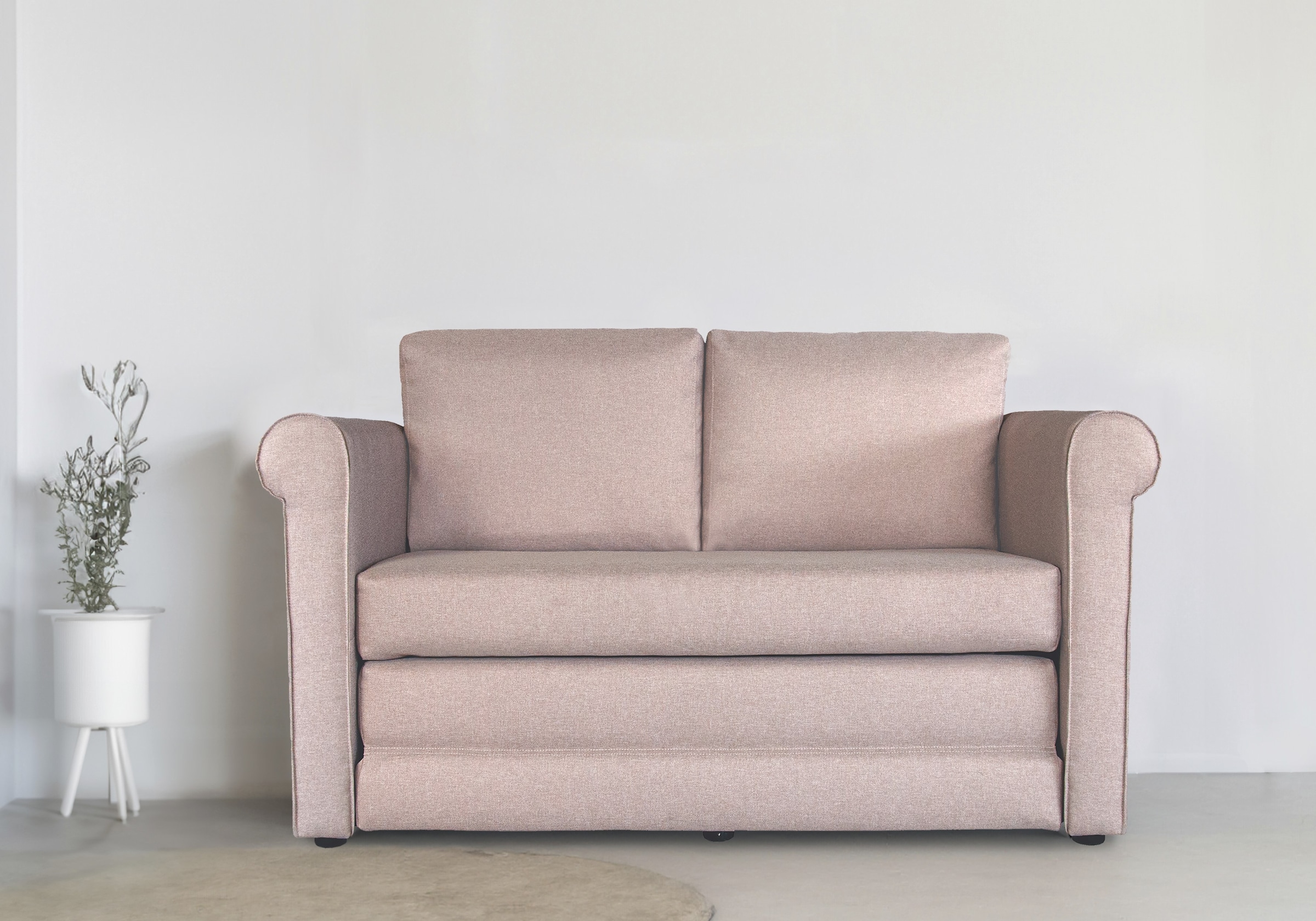 Schlafsofa »Lanas«, kompaktes 2-Sitzer mit Schlaffunktion, Breite 142 cm, Webstoff fein