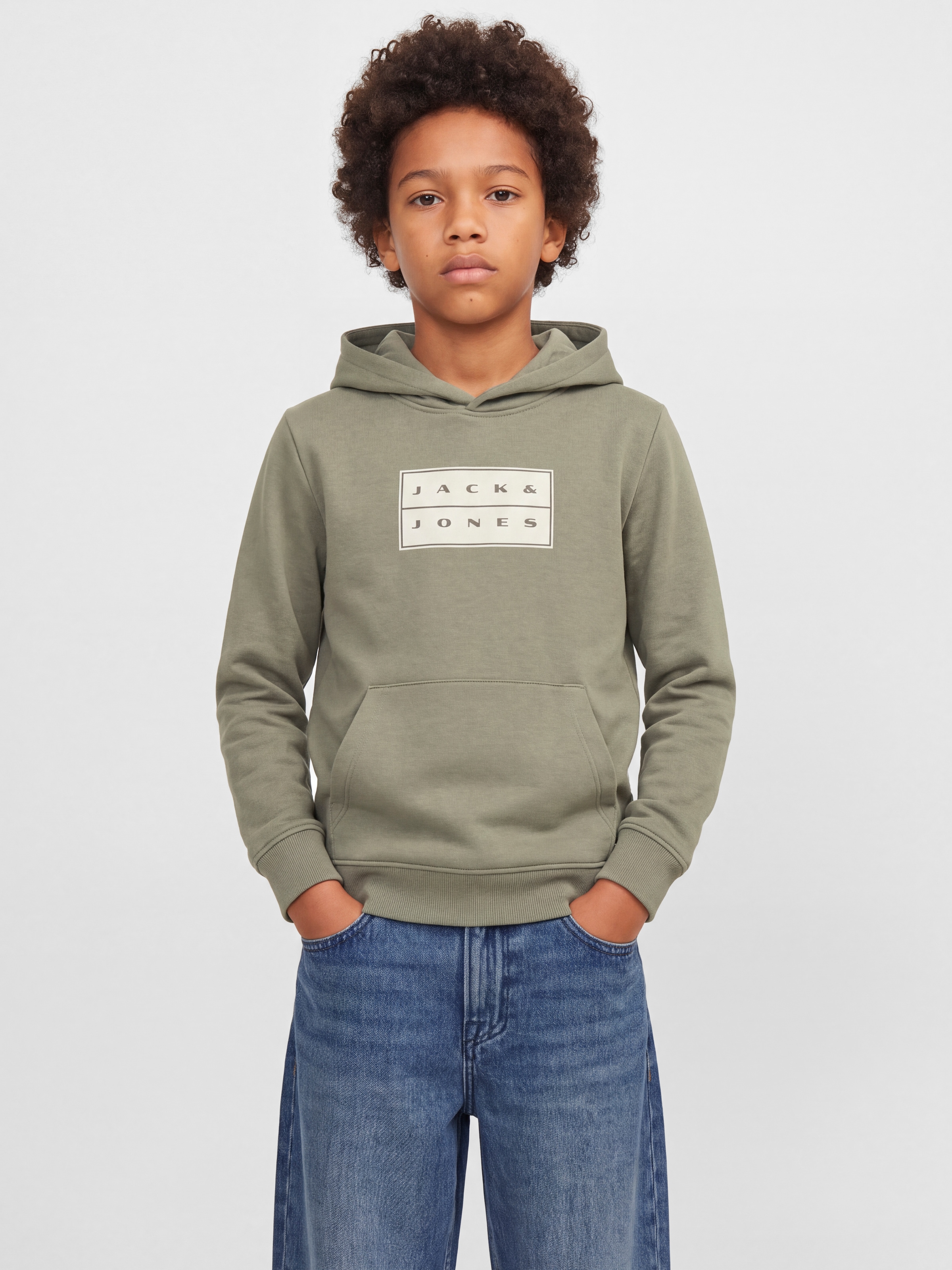 Jack & Jones Junior Kapuzensweatshirt »JCOFUSION BOX SWEAT HOOD JNR«, Baumwollmischung, regular fit
