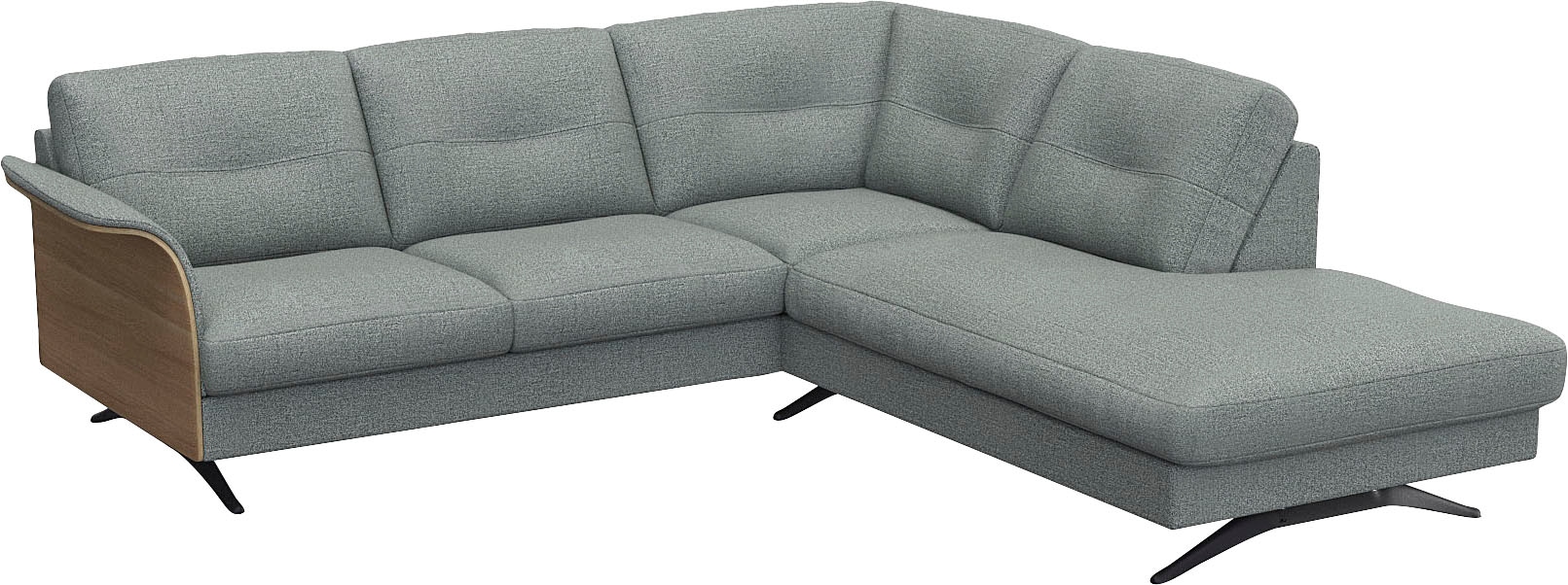 FLEXLUX Ecksofa »Glow, super bequem durch hochwertigem Sitzaufbau mit Federkern, L-Form«, Modernes skandinavisches Design