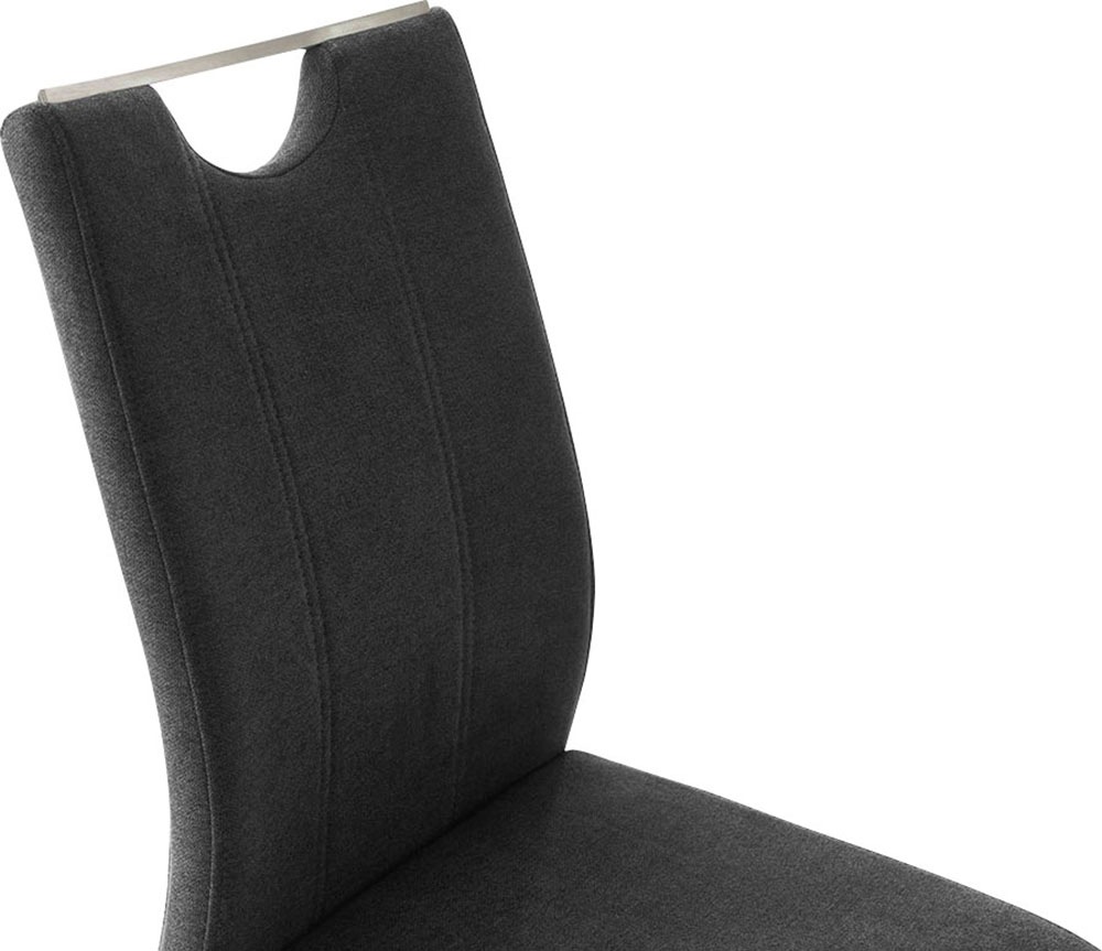MCA furniture Freischwinger »MCA TERESINA Schwingstuhl mit Griffloch«, Feingewebe, (4er-Set), Schwingstühle mit Griffloch, Komfortsitzhöhe von ca. 48 cm