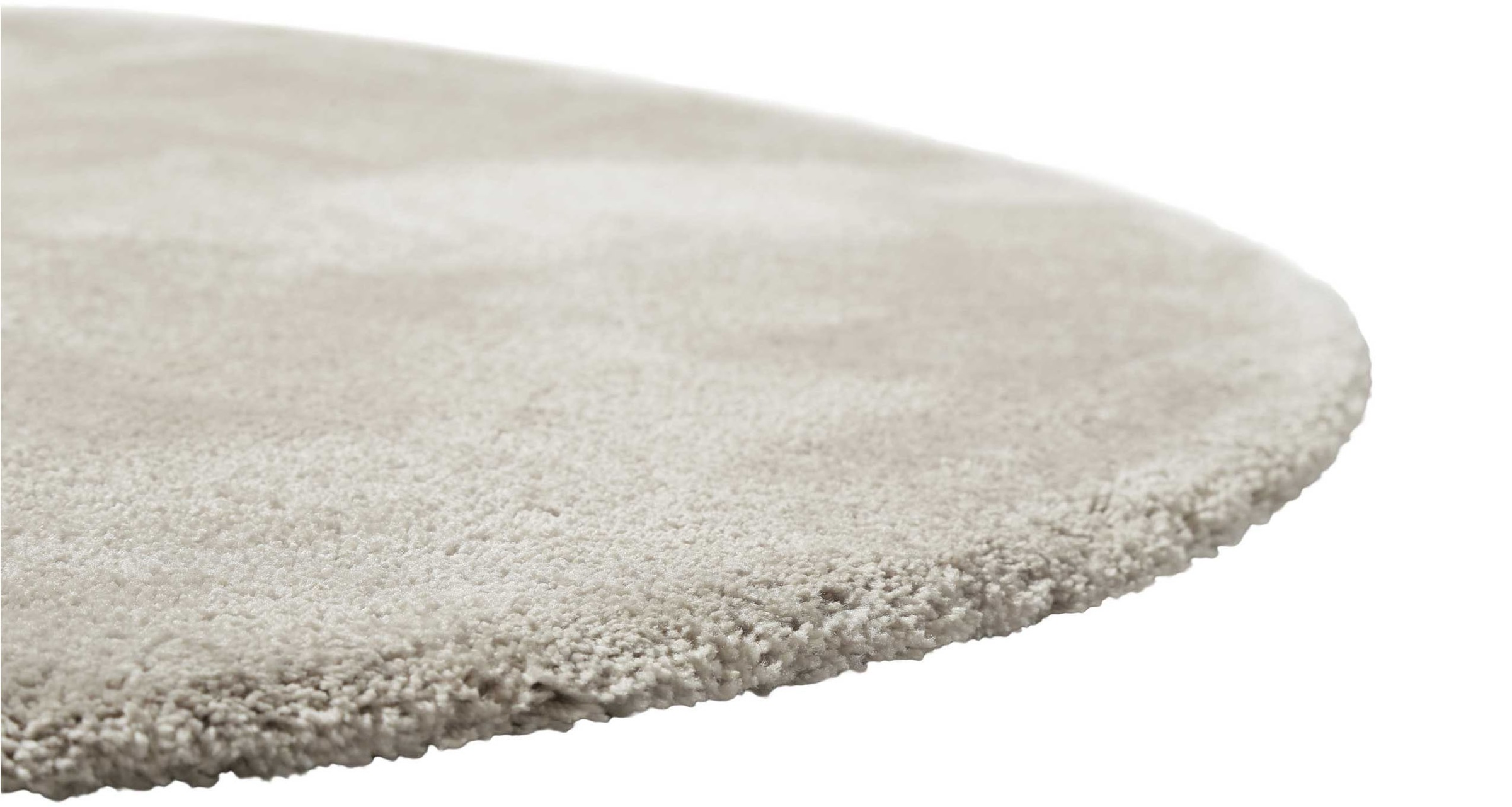 Homie Living Teppich »Pisa«, rund, 25 mm Höhe, Hochflor, Microfaser, uni, weich, Shaggy, Wohnzimmer, Schlafzimmer