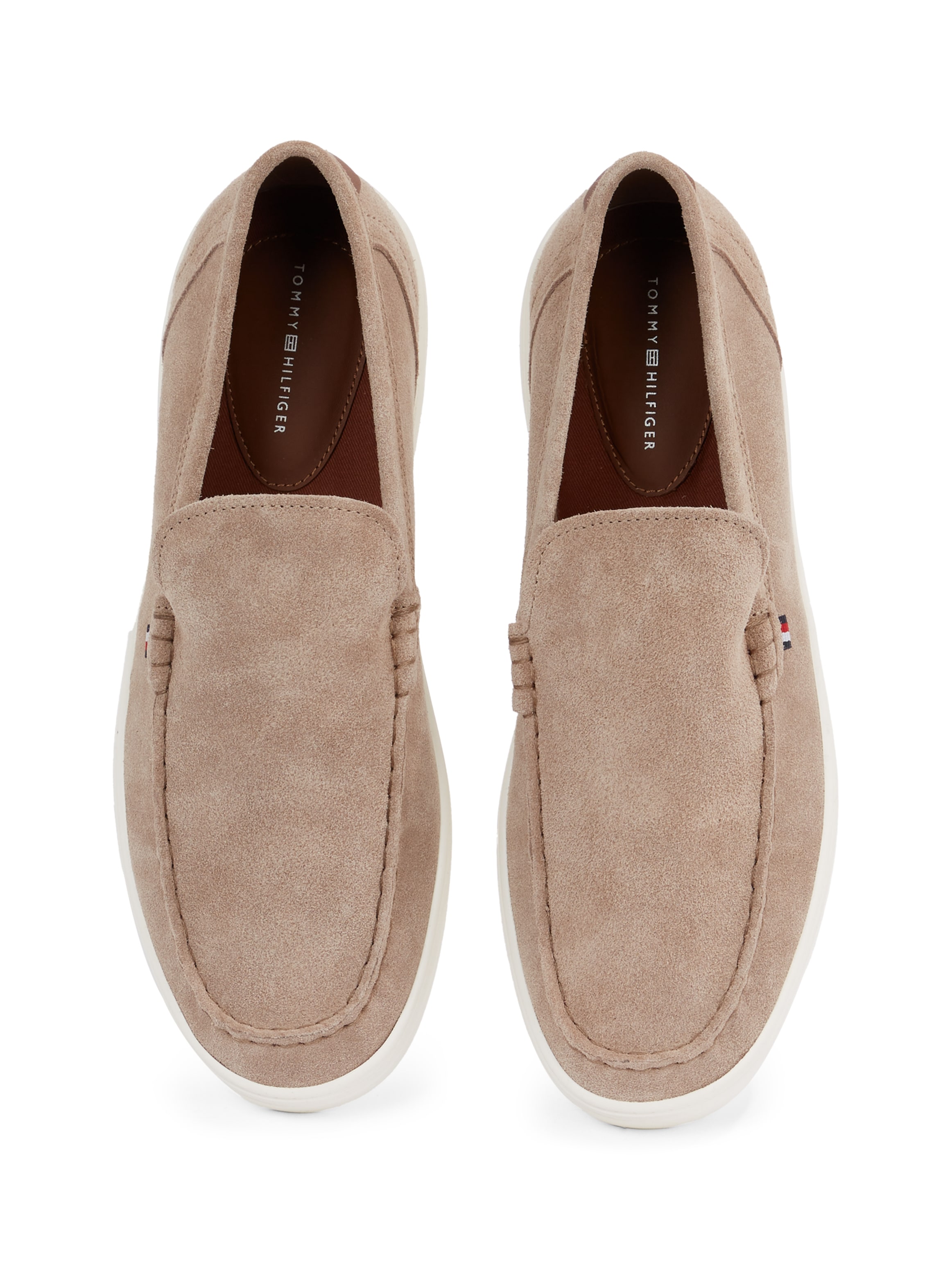 Tommy Hilfiger Slipper »MODERN LIGHT HYBRID SUEDE LOAFER«  , Plateau, Schlupfschuh, Freizeitschuh, Halbschuh mit Label