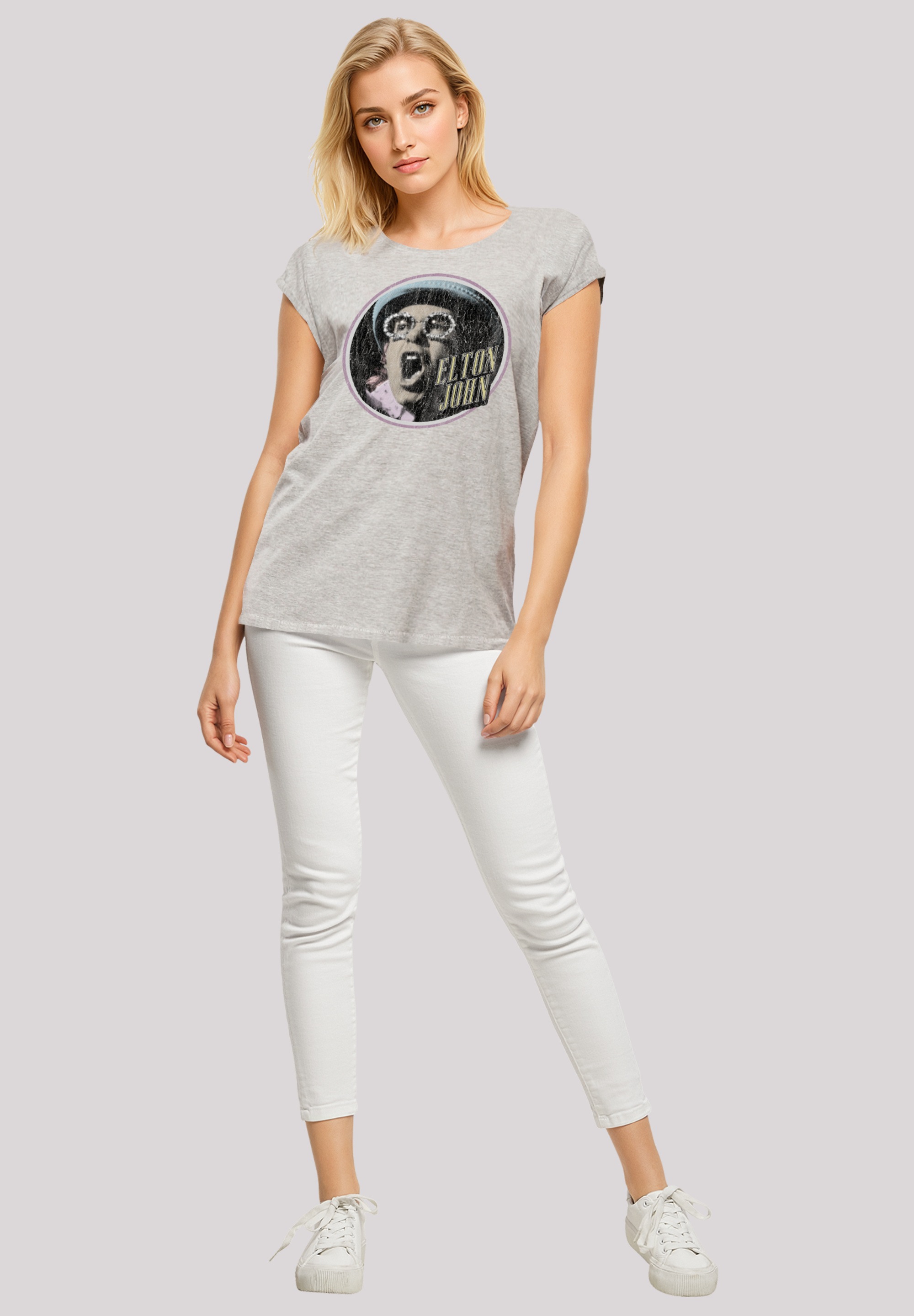 F4NT4STIC T-Shirt »Elton John Vintage Circle«, Premium Qualität