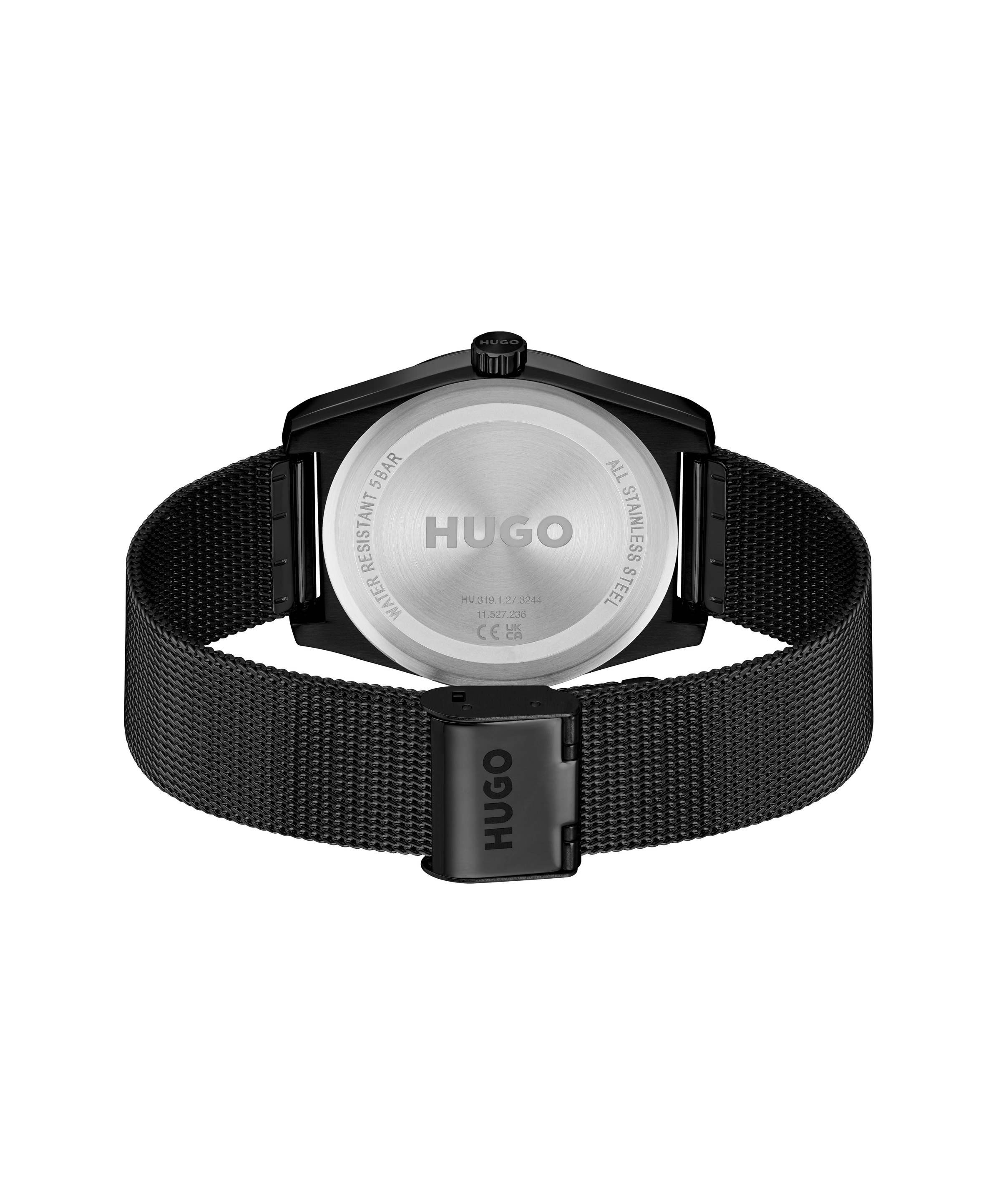 HUGO Quarzuhr »#ARK«, Armbanduhr, Herrenuhr, Edelstahlarmband, analog