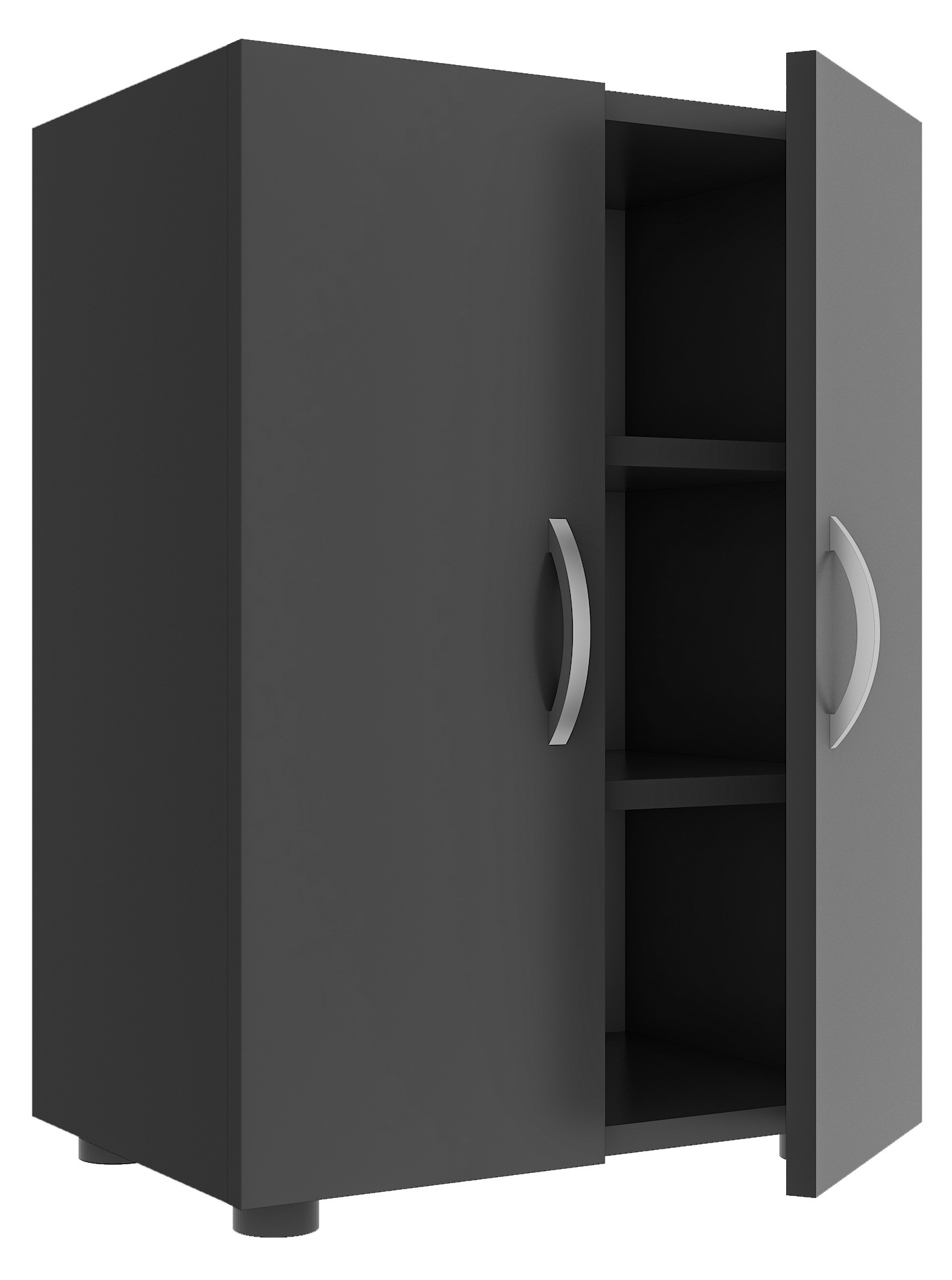 VCM Schuhschrank »VCM Holz Schuhschrank | Maße: H. 74 x B. 49 x T. 30 cm | Allzweckschrank | 3 Fächer | 2 Drehtüren - Ulas«, (1 St.)