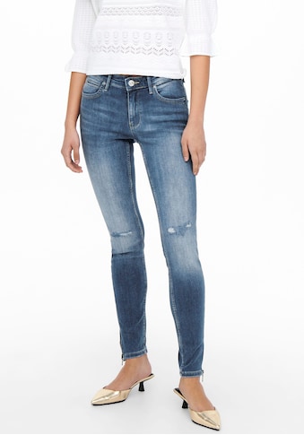 Only Skinny-fit-Jeans »ONLKENDELL LIFE RG SK ANK DT«, mit Zipper am Saum kaufen