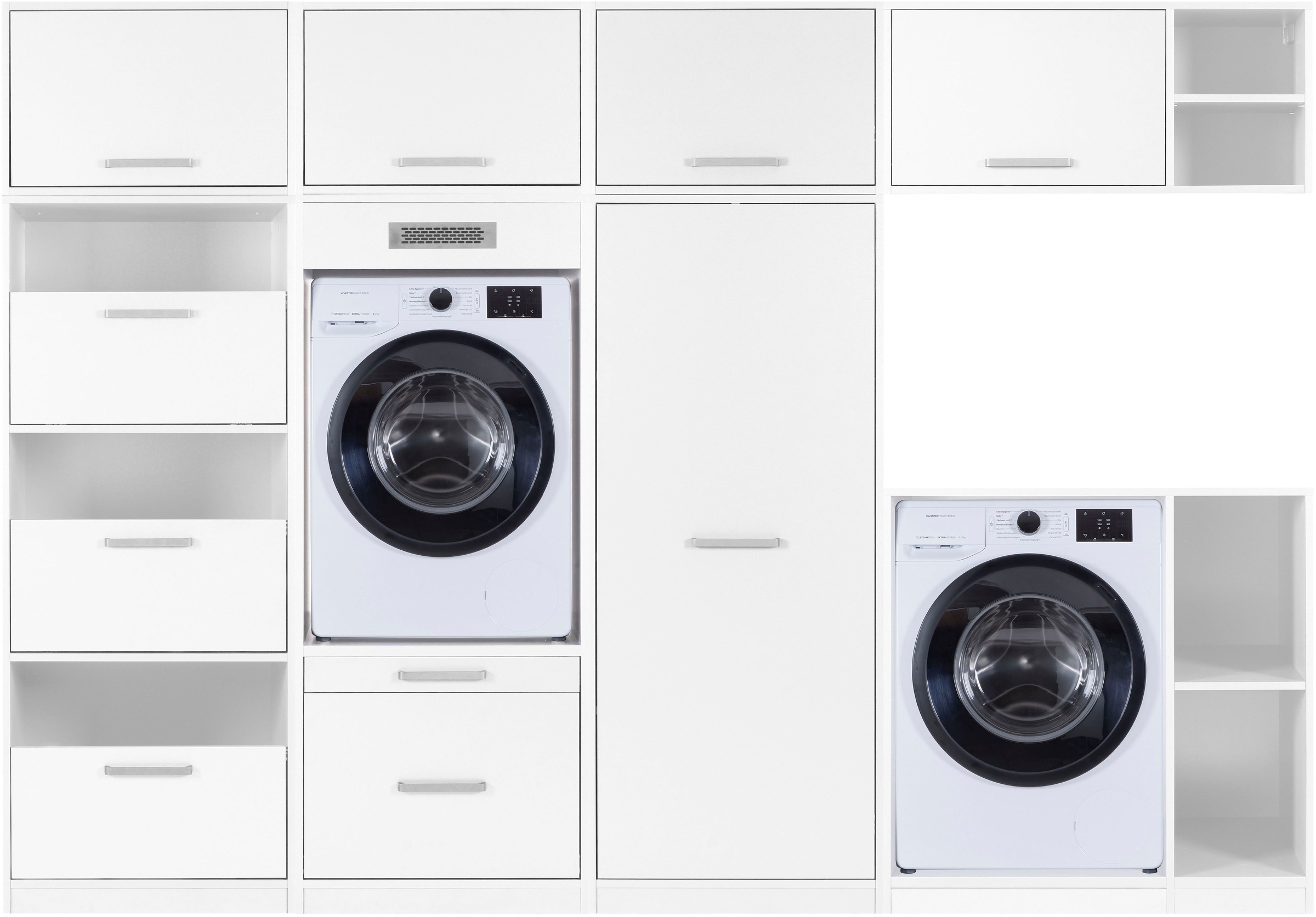 Inter Link Mehrzweckschrank-Set "Norela, Waschmaschinenumbauschrank, Geräteschrank mit Wäscheschrank" 8 Stk. tlg.