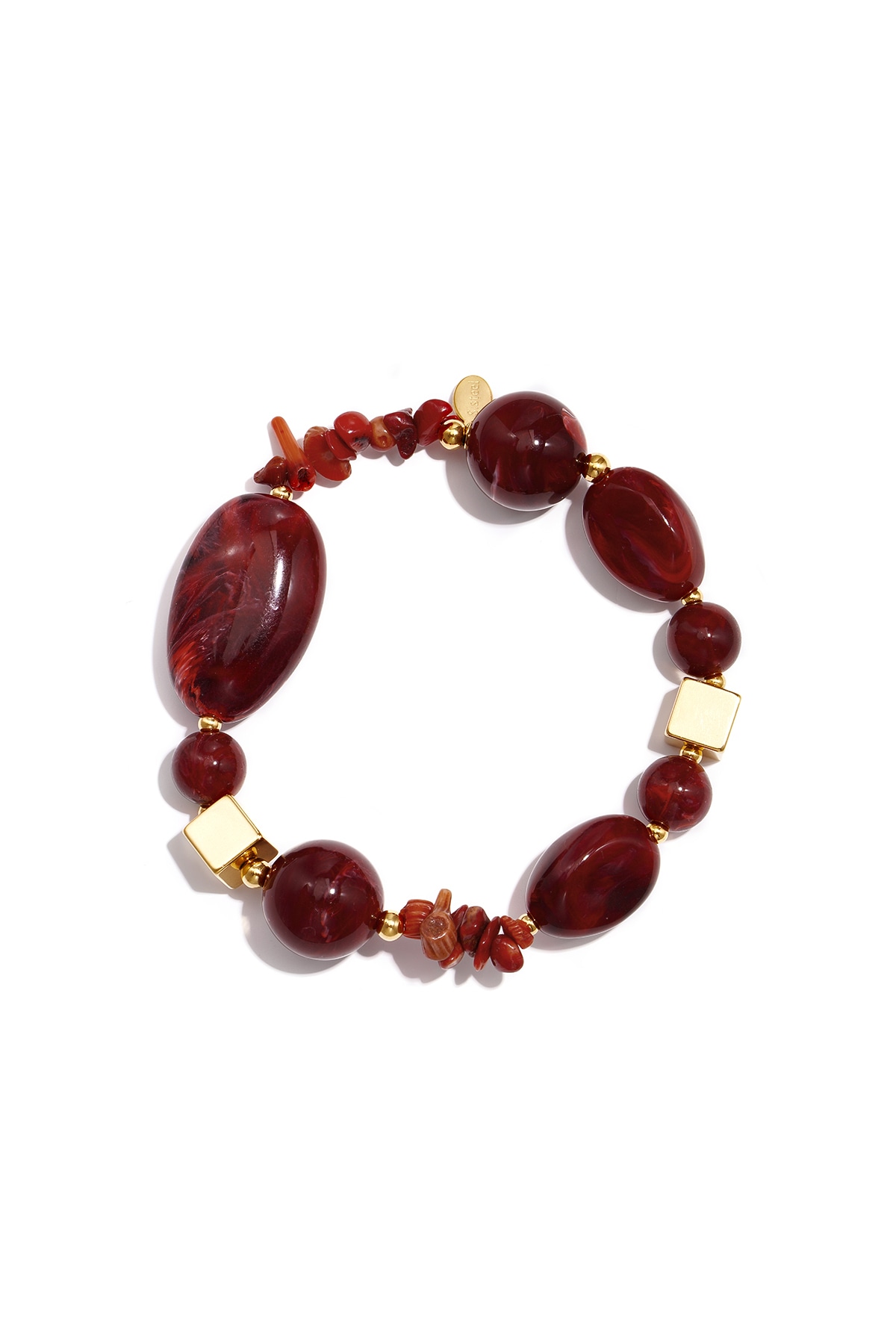 Adelia´s Perlenarmband »Armband Perlenarmband aus Kunstharz, 17,5 cm« Mit großen, glänzenden Perlen