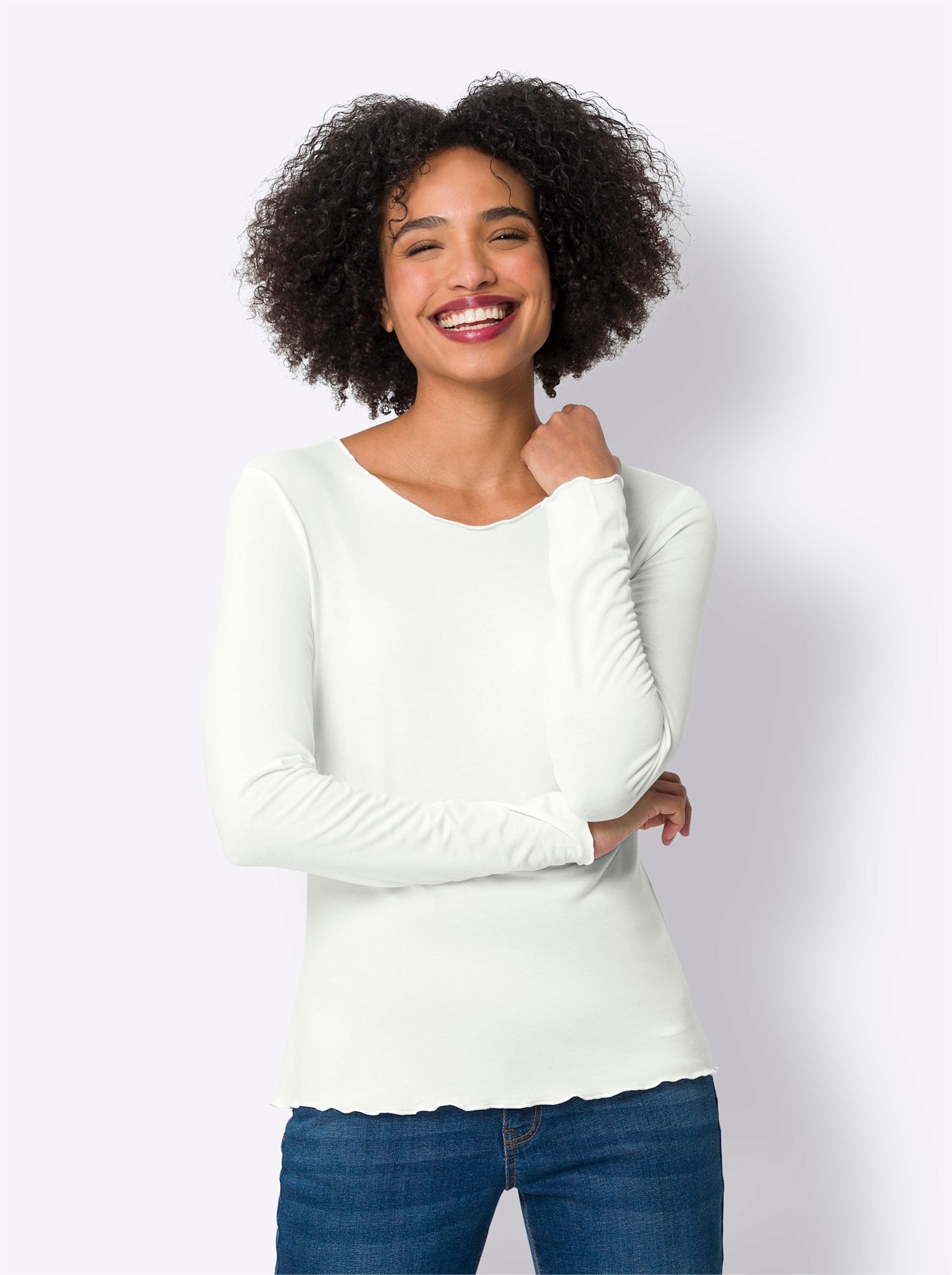 heine Langarmshirt "Doppelpack Shirts" 2 Stk. tlg. günstig online kaufen