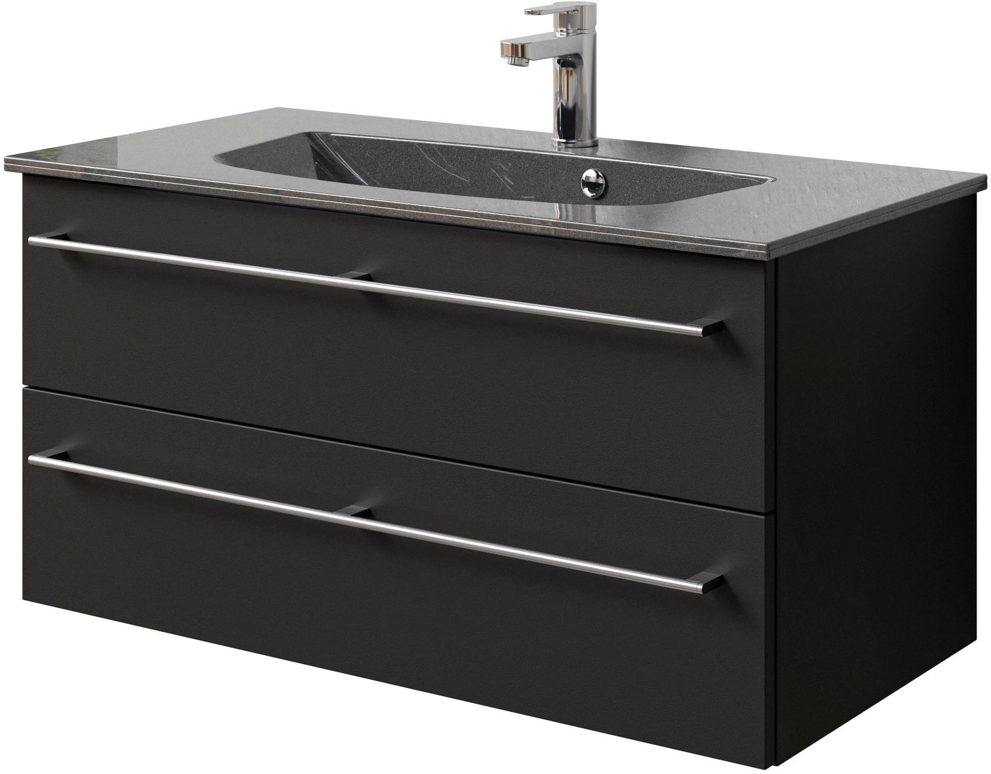 Saphir Waschtisch "Serie 6025 Mineralmarmor-Waschtisch mit Unterschrank, 97 günstig online kaufen