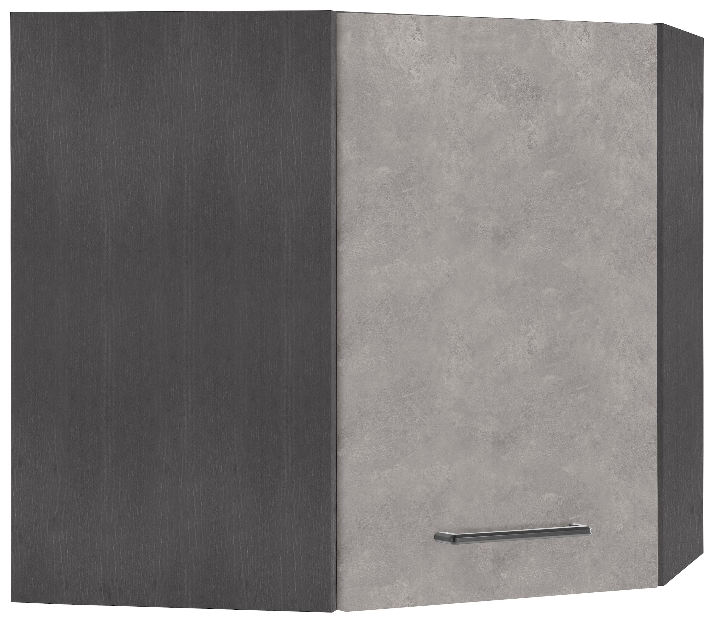 Metallgriff, | Tür, hochwertige schwarzer MÖBEL »Tulsa«, 60 HELD MDF BAUR breit, 1 Eckhängeschrank kaufen cm Front