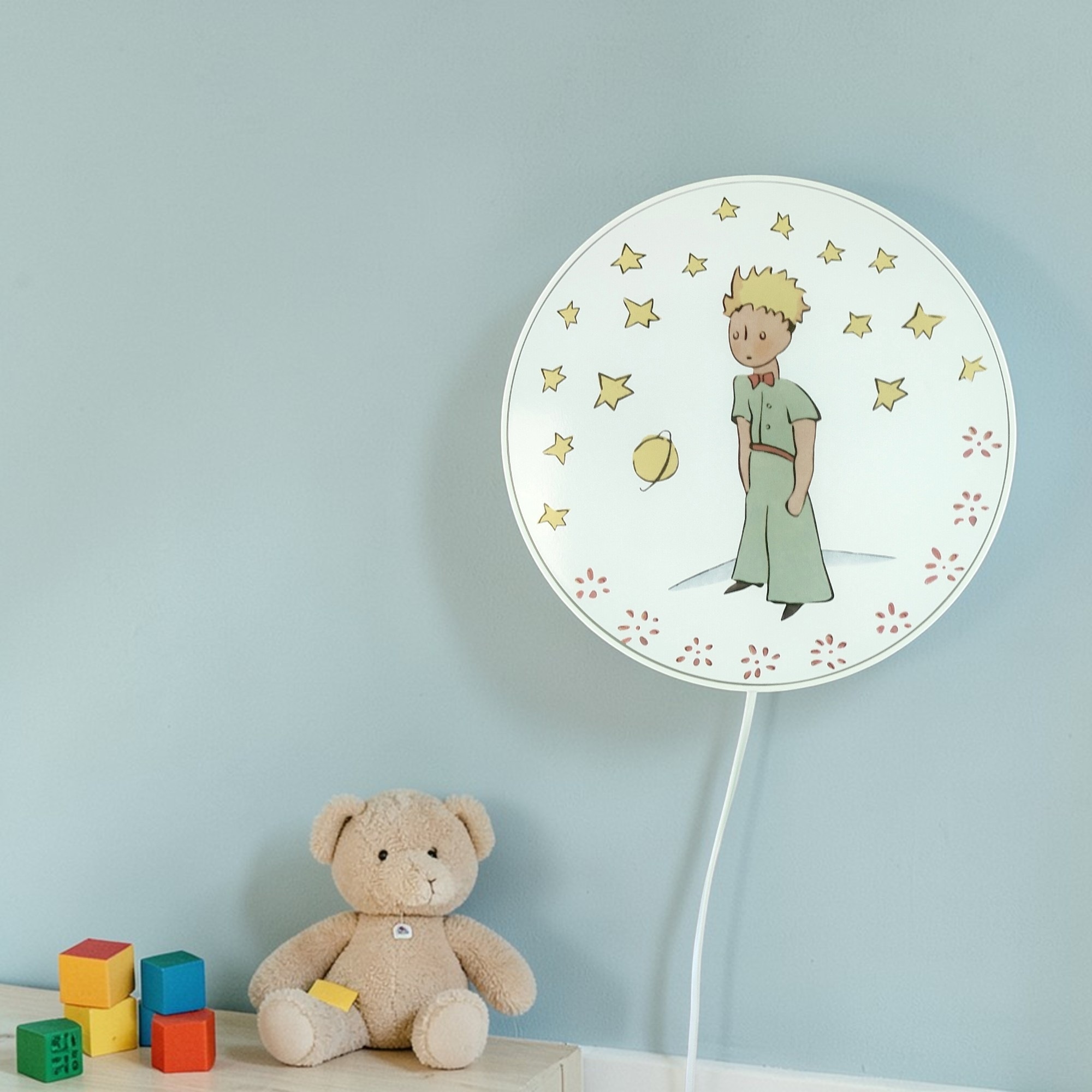 niermann Wandleuchte »Kinderlampe mit Motiv "Der kleine Prinz", Kinderzimmer« E14 1 Stk. bruchsicheres Gehäuse, Schalter im Anschlusskabel, Made in Germany