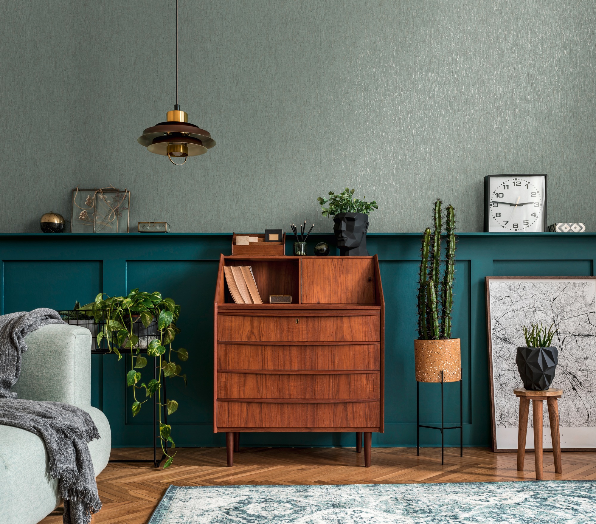 living walls Vliestapete »Smart«, leicht glänzend, Vliestapete Steintapete für Schlafzimmer Küche Wohnzimmer Stein-Optik
