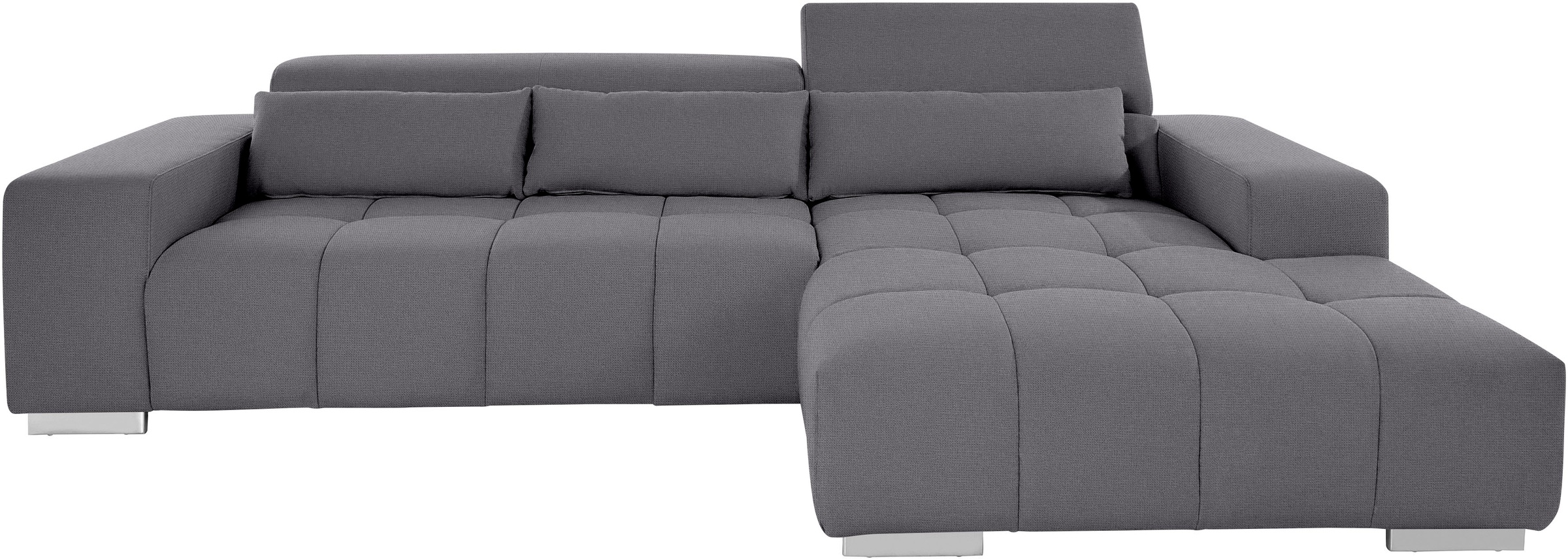 COTTA Ecksofa "Orion L-Form" mit 2x Kopfteilverstellung & 3 Nierenkissen günstig online kaufen