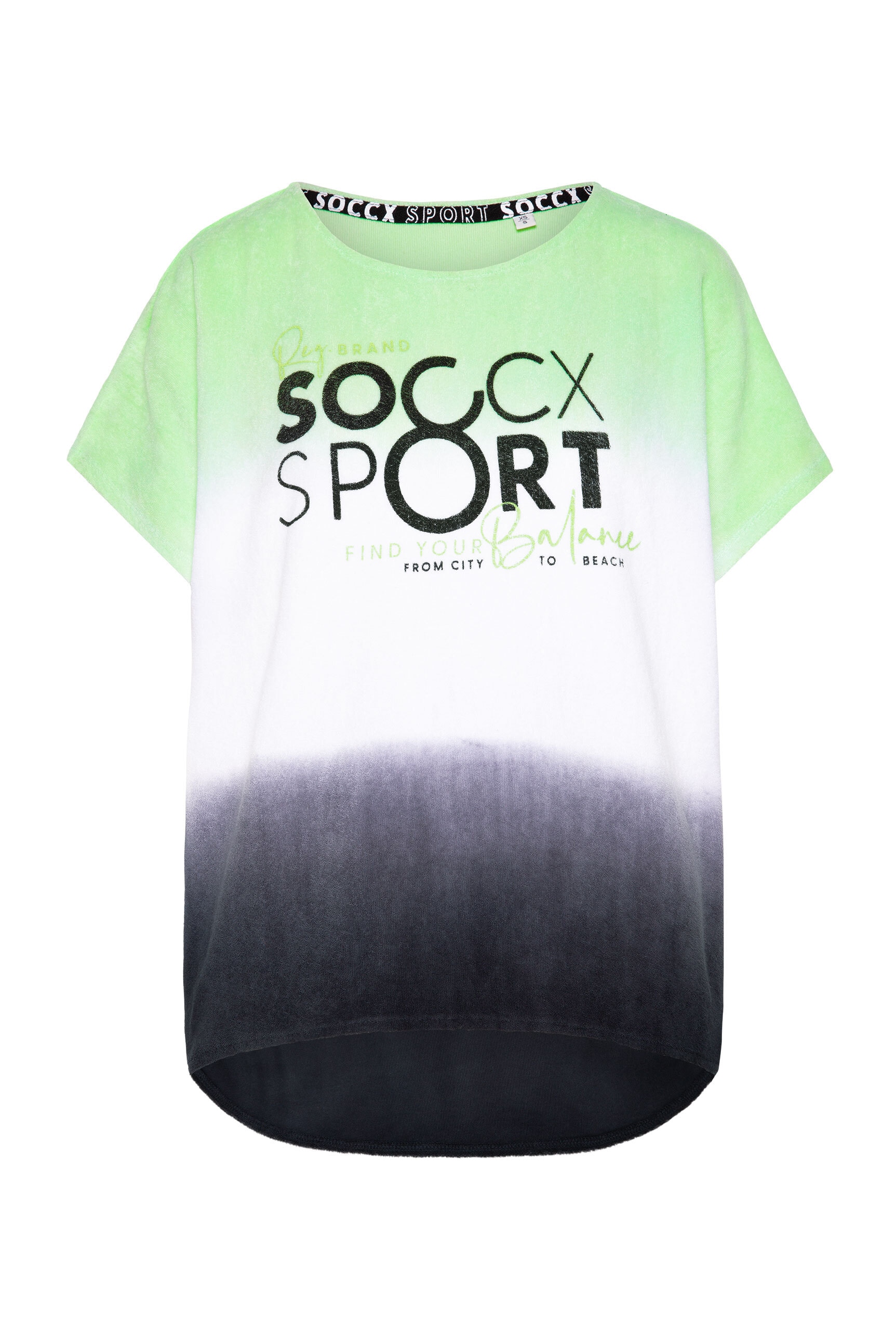 SOCCX Rundhalsshirt, mit überschnittenen Schultern