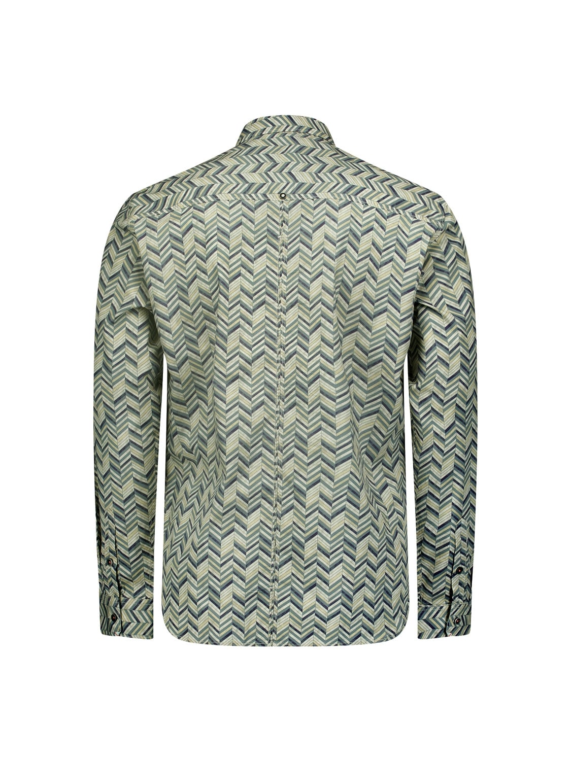 NO EXCESS Langarmhemd, mit Alloverprint und Stretch