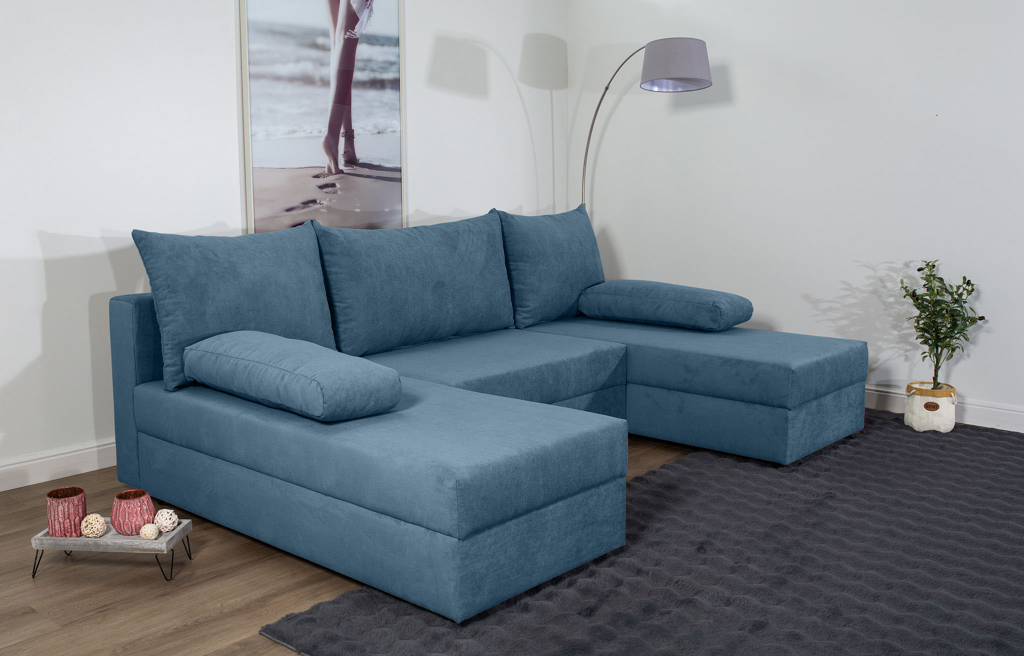 Thumbnail - COLLECTION AB Wohnlandschaft "Pico U-Form" Wohnlandschaft,2 X Ottomane,Polyätherschaum Polsterung