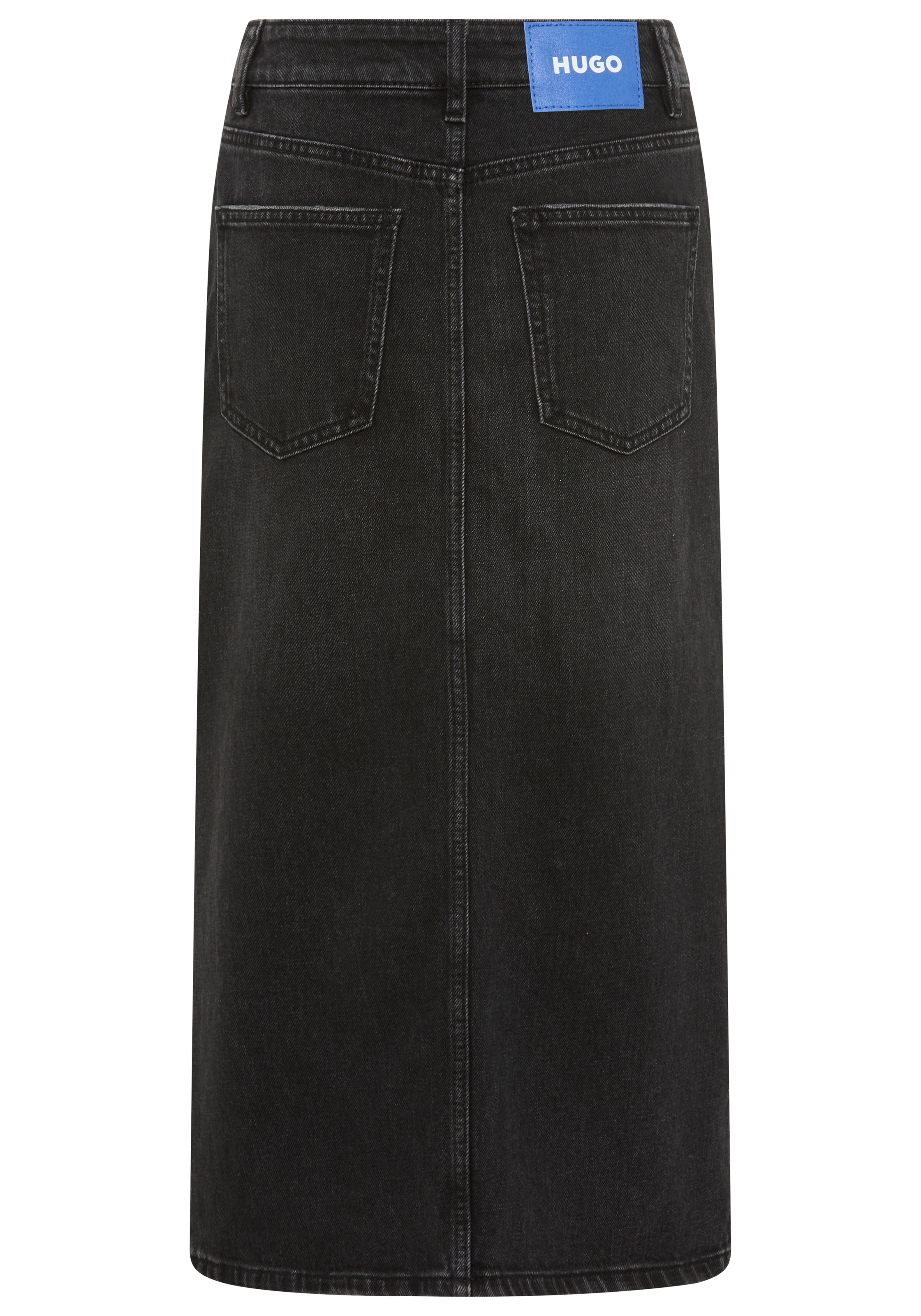 HUGO Blue Jeansrock "Goja" in Midi-Länge, mit asymmetrischem Schlitz günstig online kaufen