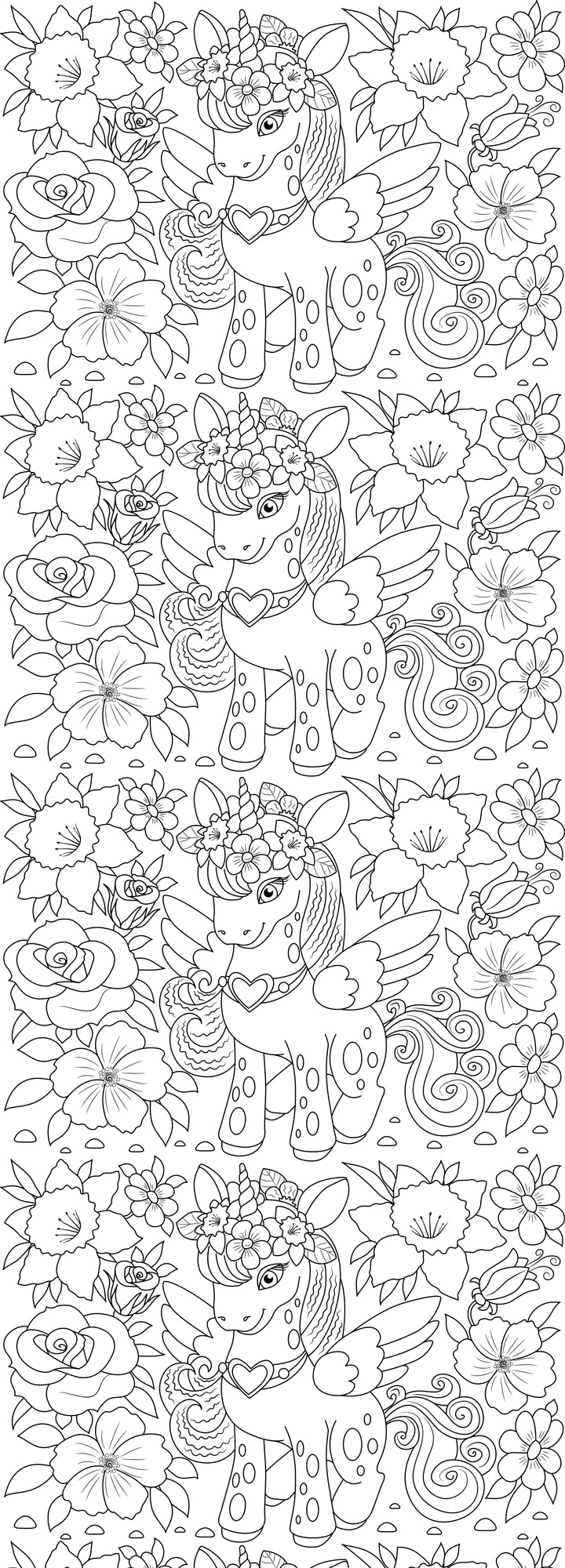 queence Wandsticker "Einhorn in Blumenwiese", (1 St.), DIY-Wandsticker zum günstig online kaufen
