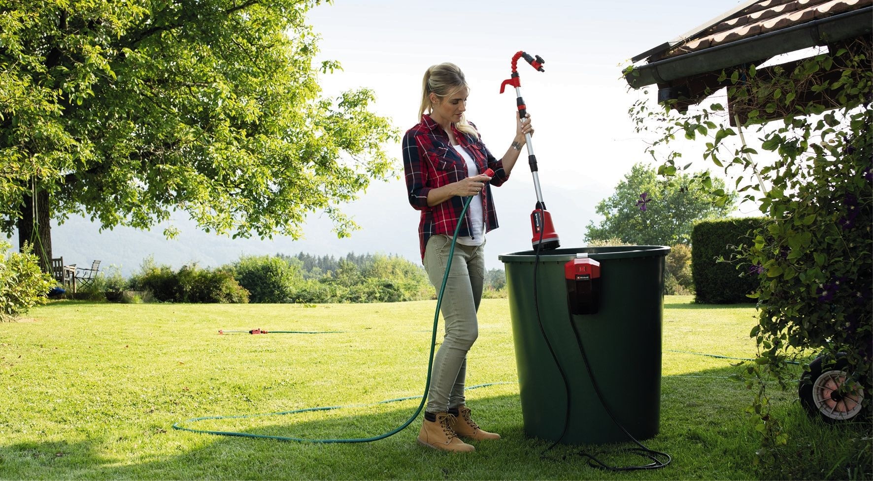 Einhell Klarwasserpumpe »GE-PP 18 RB Li-Solo«, 3000 l/h max. Fördermenge, ohne Akku