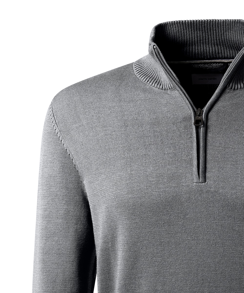 Pierre Cardin Strickpullover, mit Troyer Kragen