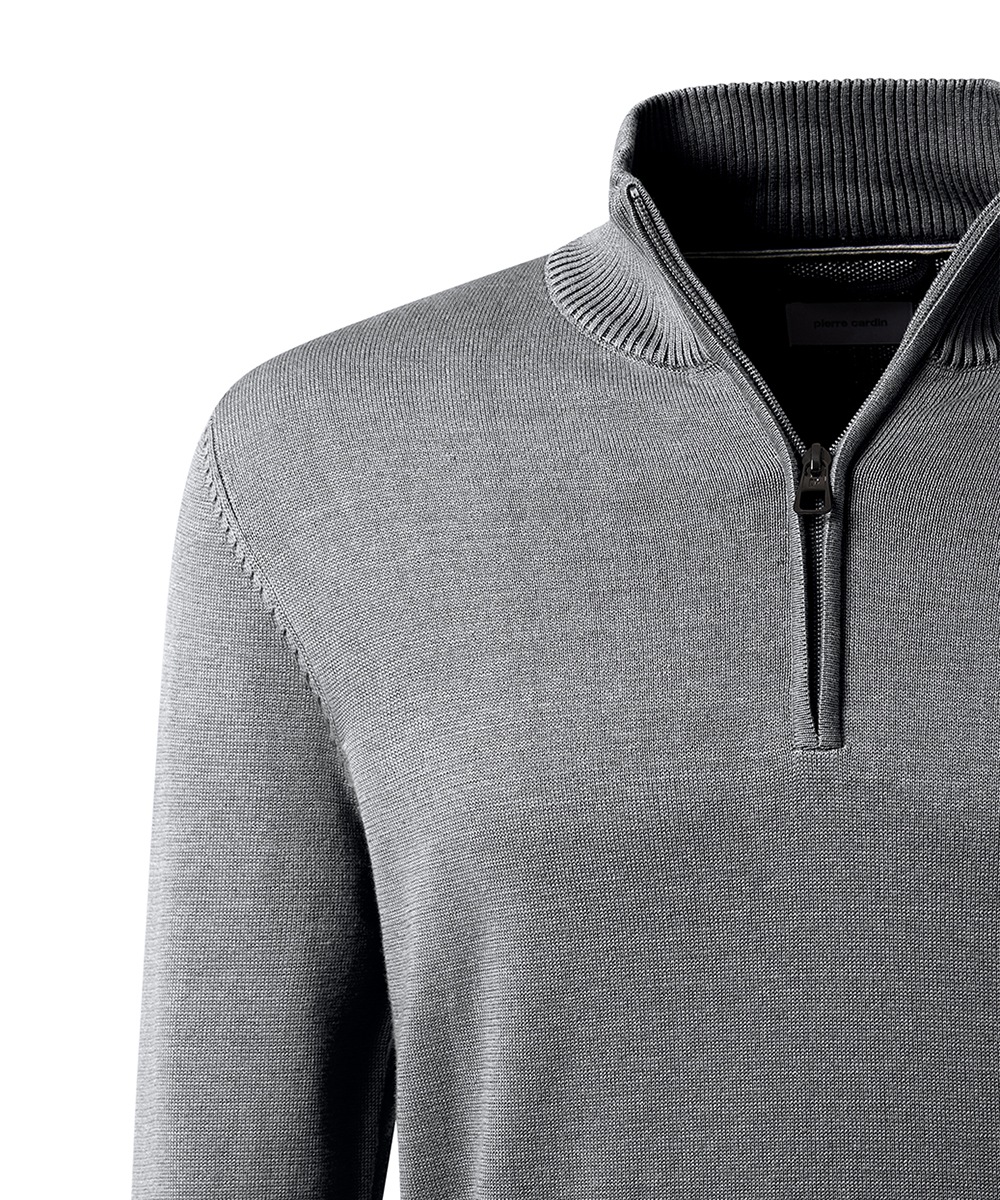 Thumbnail - Pierre Cardin Strickpullover mit Troyer Kragen