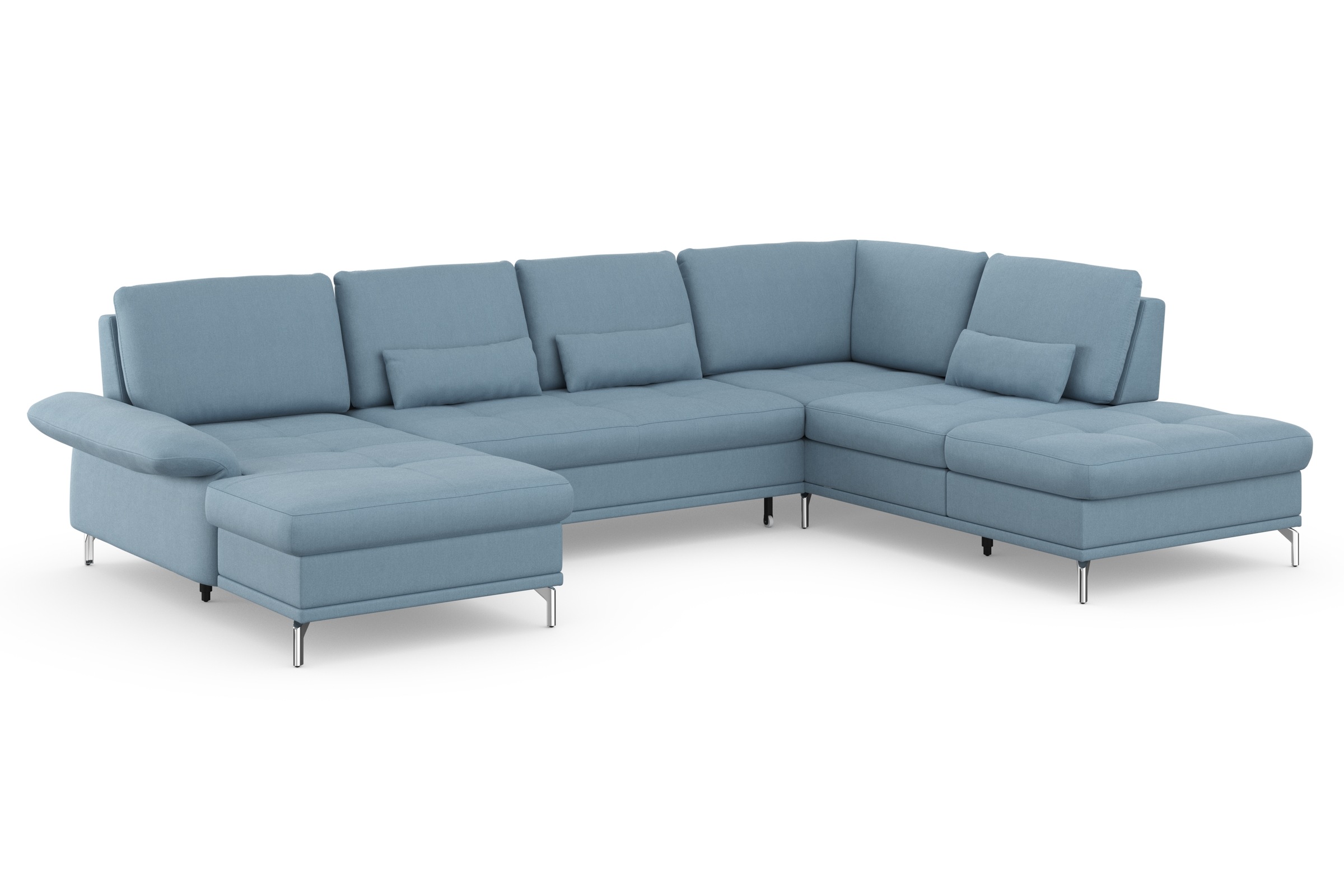 Home Affaire Palm Beach Wohnlandschaft U-Form Hellblau 9