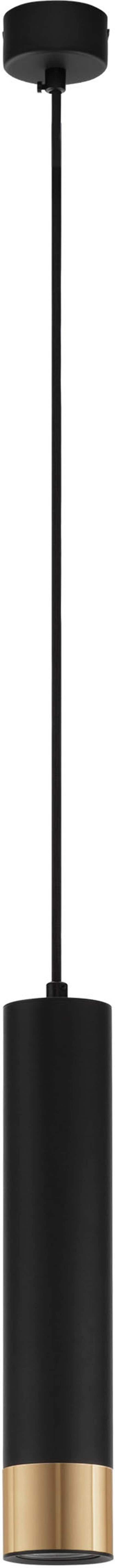 NOVA LUCE Hängeleuchten "PICTO", 1, Ø 6cm H: 30cm, 1 Stk., schwarz, Esszimmer, Leuchten, Ohne Leuchtmittel