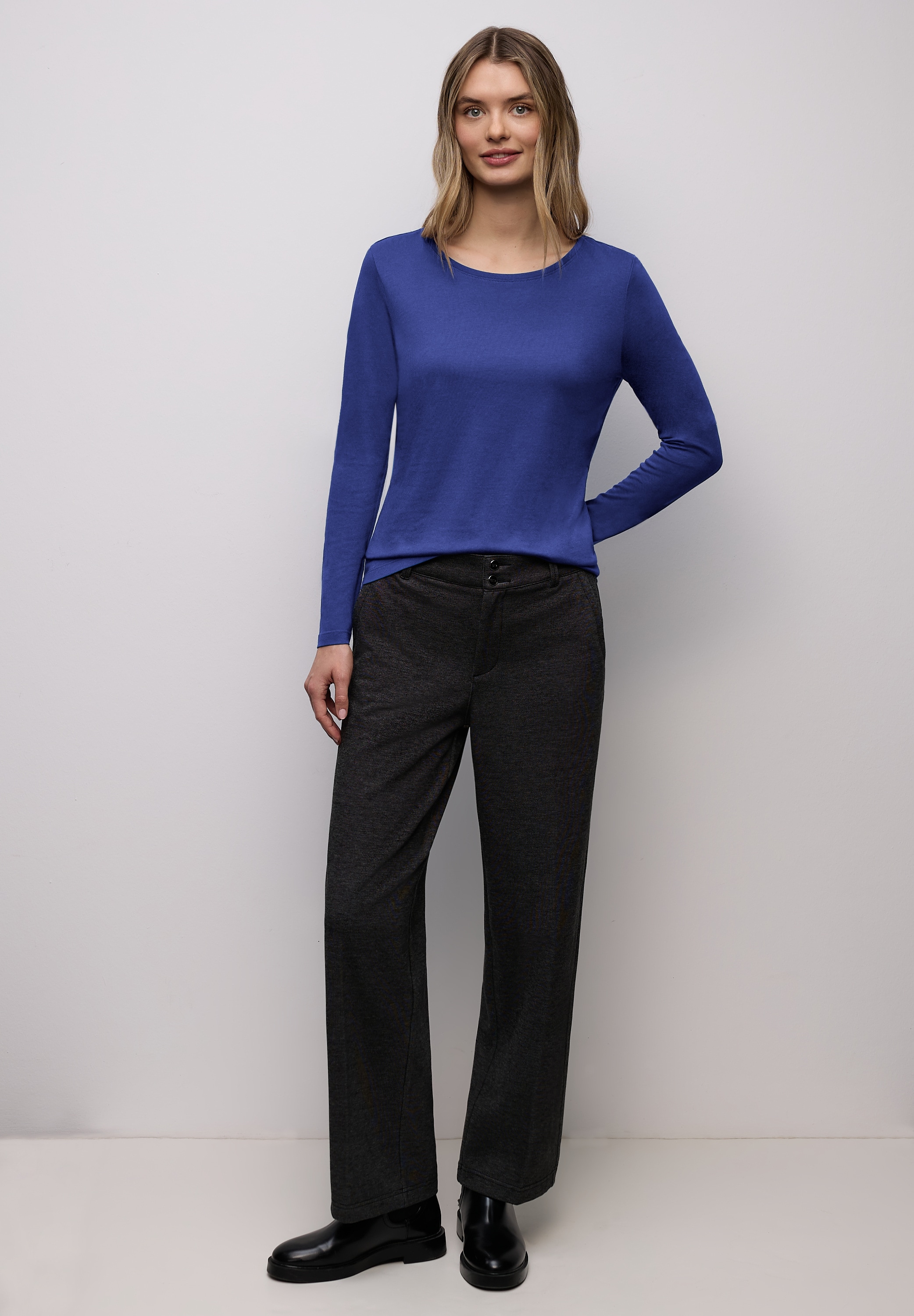 STREET ONE Langarmshirt mit Rundhalsausschnitt