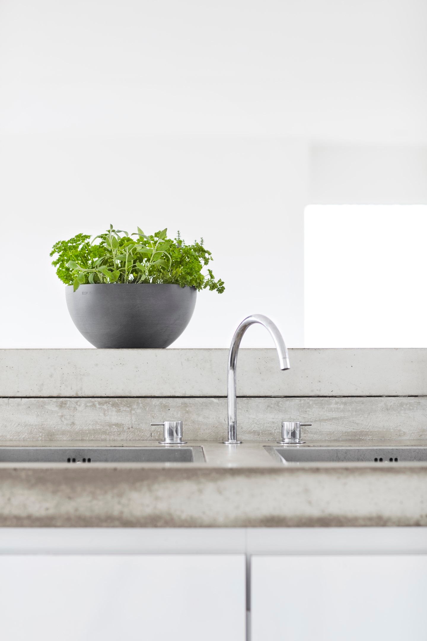 ECOPOTS Blumentopf »BRUSSELS Grey« BxTxH: 25x25x12 cm