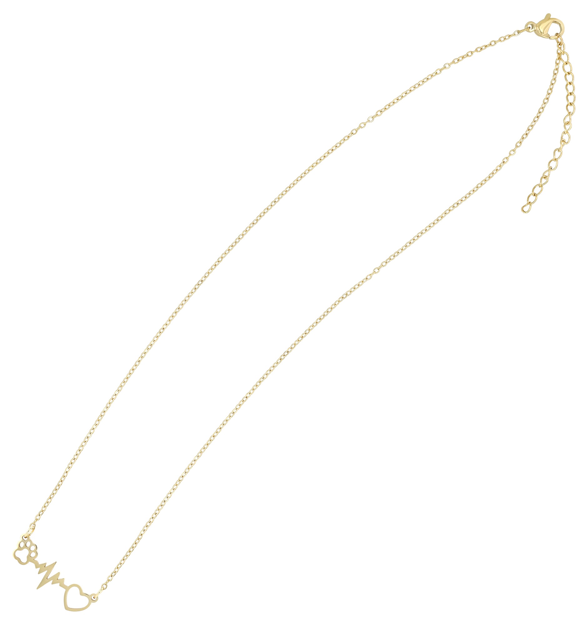 Adelia´s Kette ohne Anhänger »Damen Halskette – Herz aus Edelstahl 43+5« Ideal zum Verschenken – schlicht und stilvoll