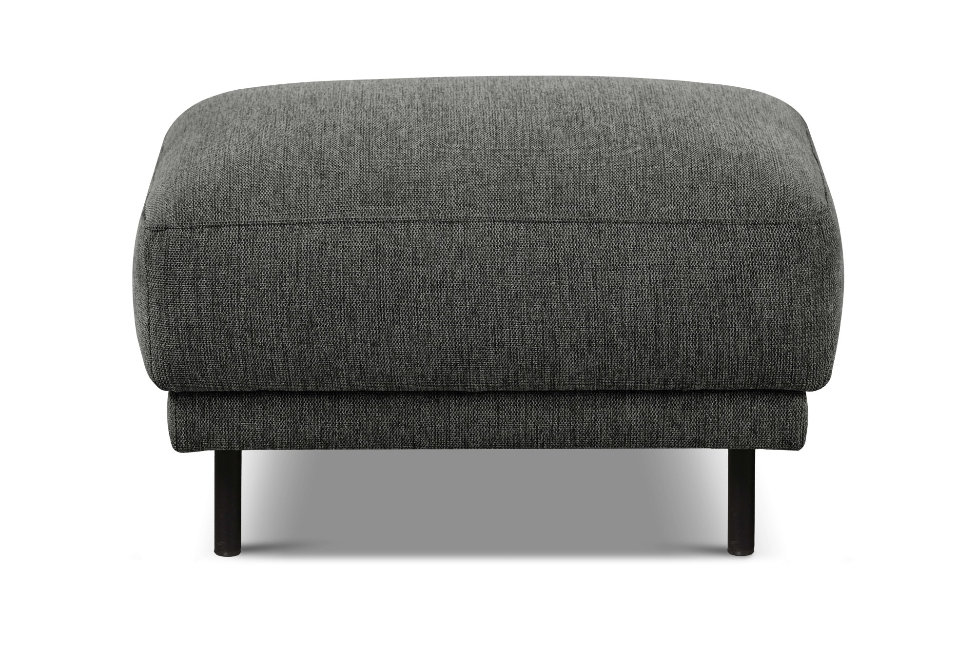 Home affaire Polsterhocker »Sveeva, 73x57 cm, schwarze Metallfüße« langlebiger Webstoff, viele Farben zur Auswahl