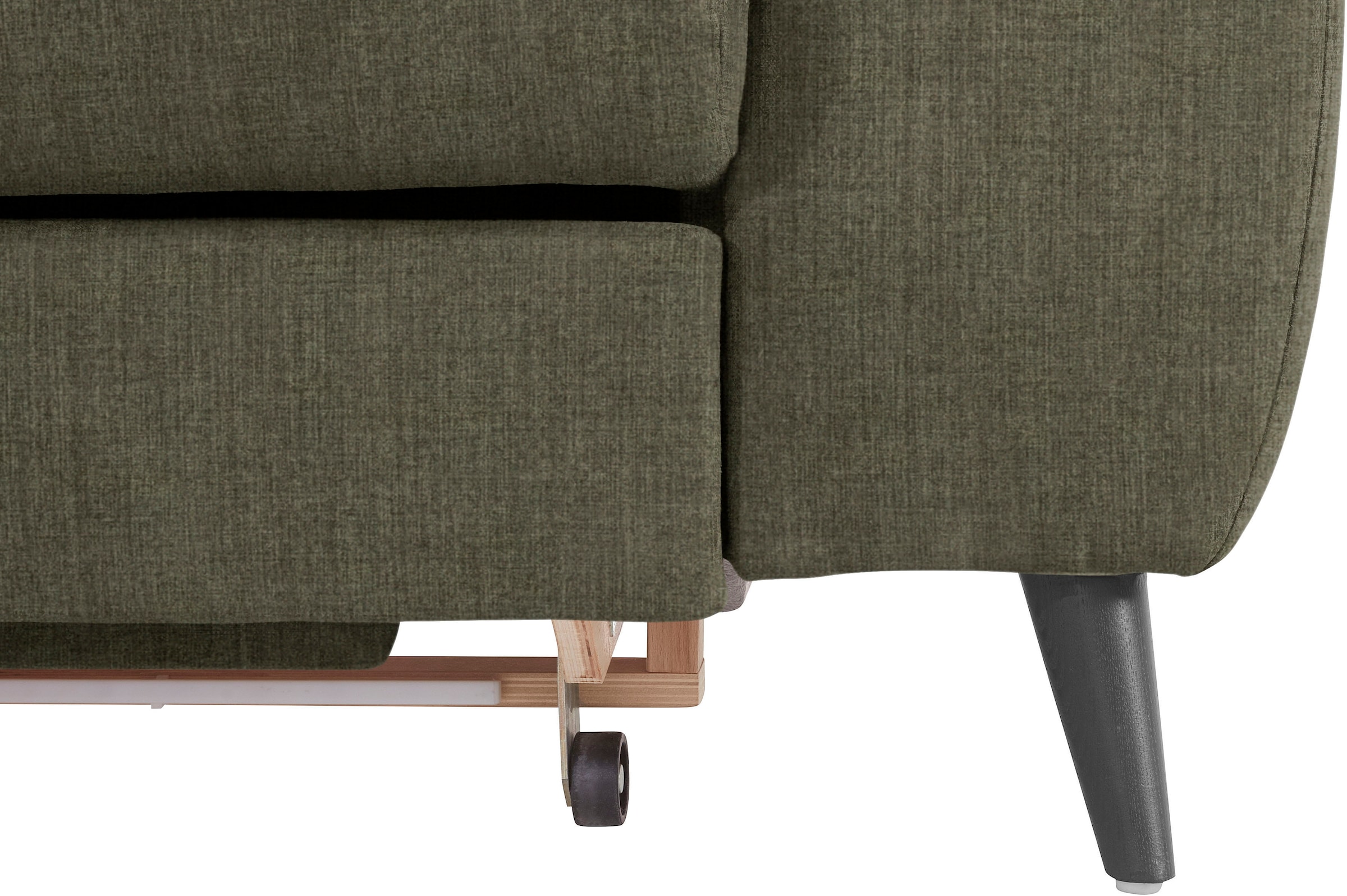 COTTA Ecksofa »Mia L-Form mit 3 Zierkissen«, wahlweise mit Bettfunktion, Bettkasten, Beleuchtung & Wireless-Charger
