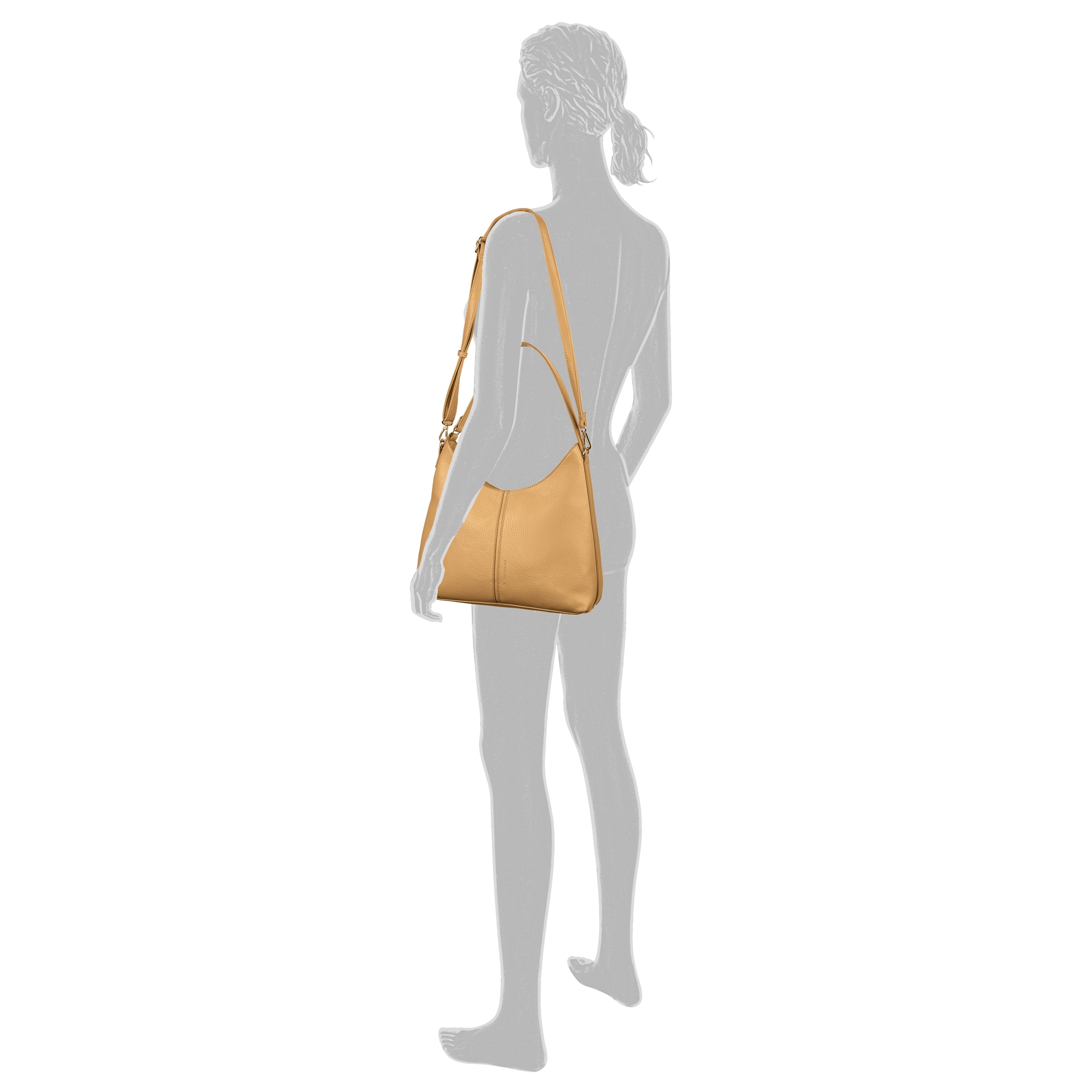 TOM TAILOR Hobo »Jema«, in trapezförmigen und klare Formen mit dezenten Farben