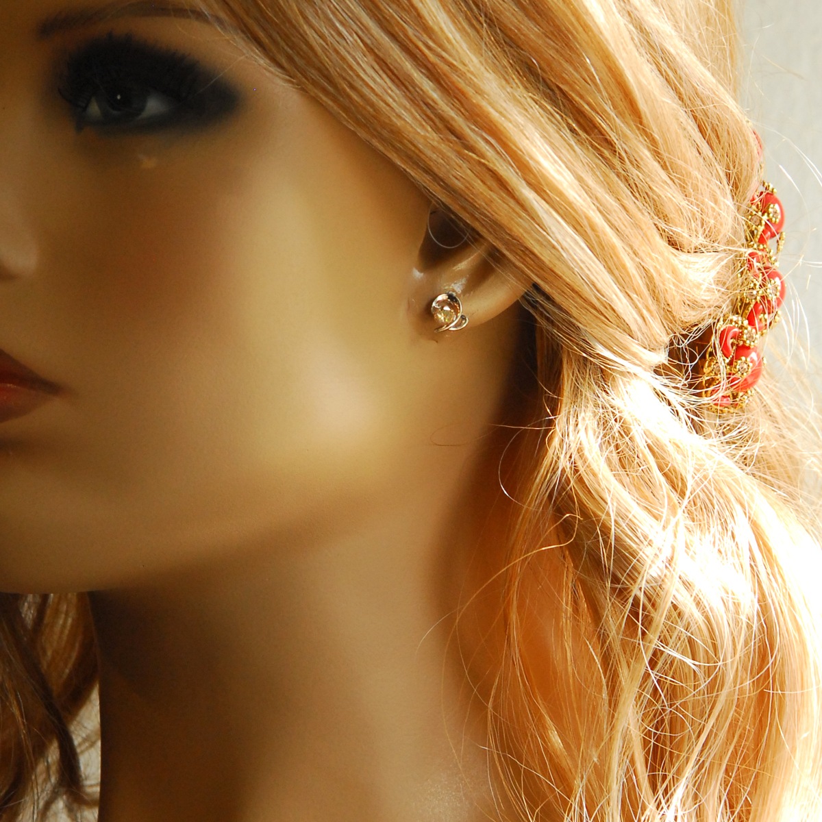 goldmaid Paar Ohrstecker, 925 Sterlingsilber Zirkonia champagnerfarben