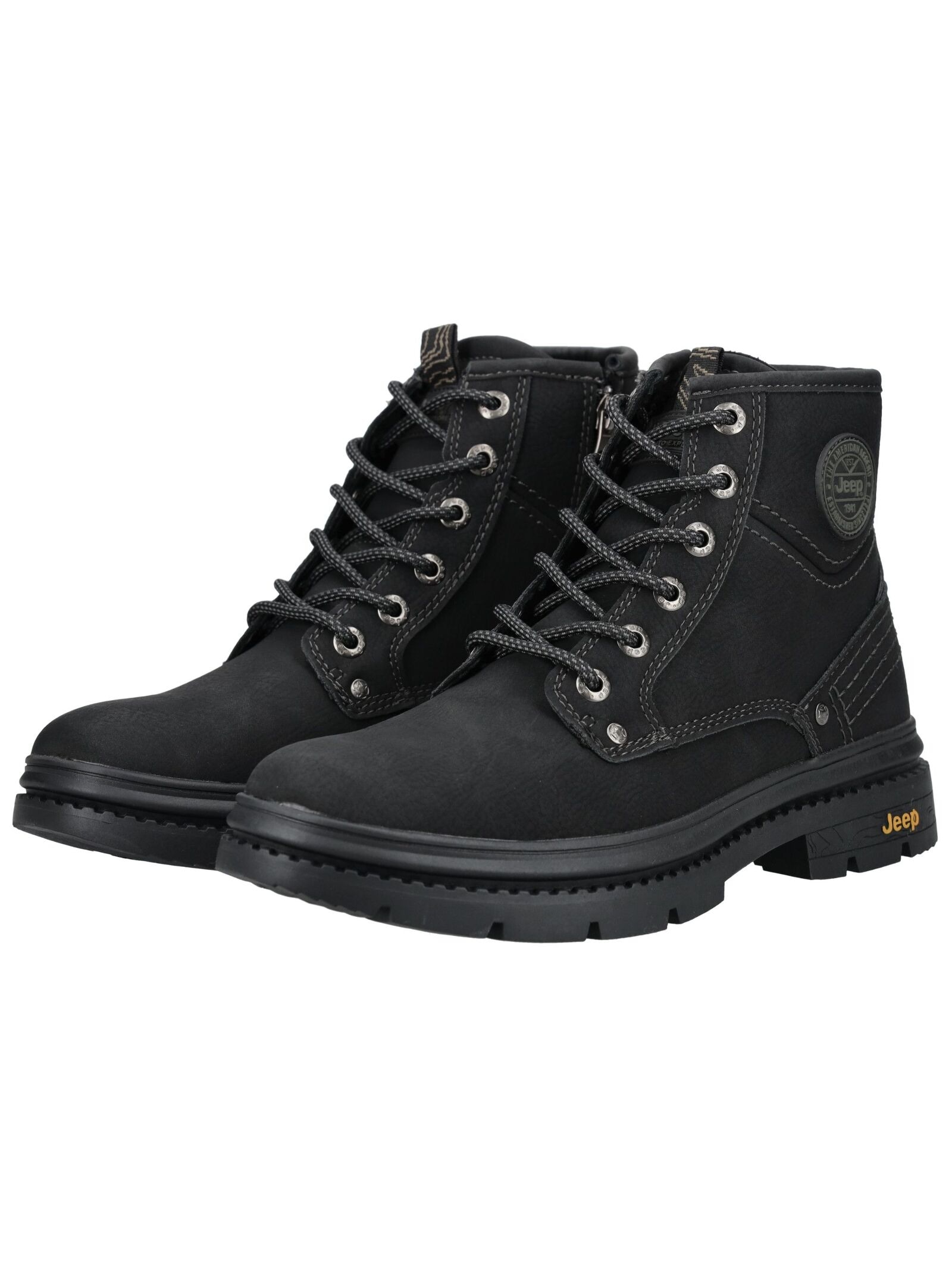 Jeep Schnürstiefelette »Jeep Stiefelette Leder/Textil«
