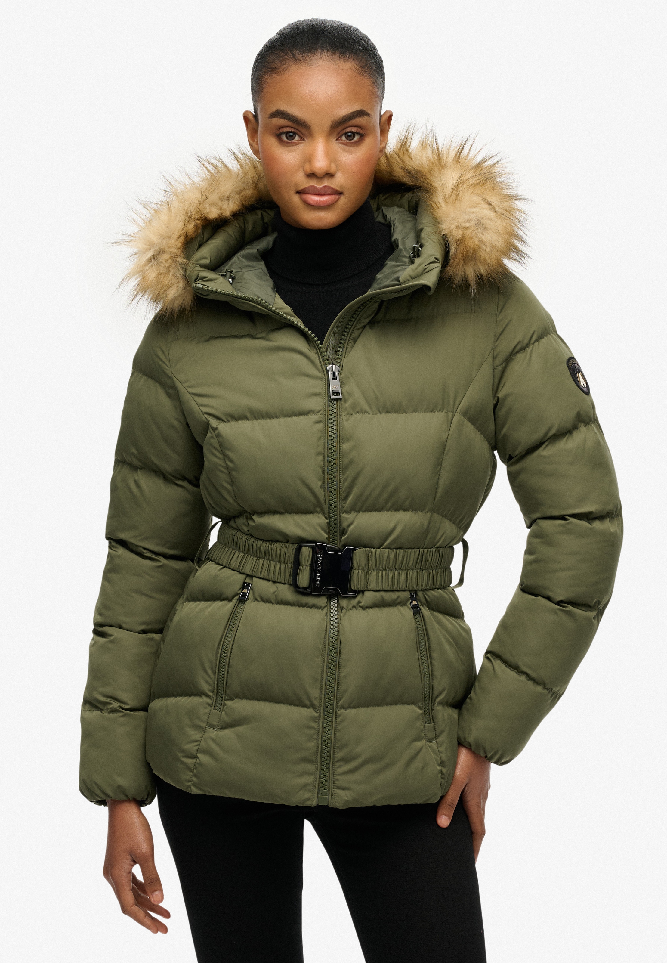 Superdry Steppjacke "FUJI BELTED PUFFER", mit Kapuze günstig online kaufen