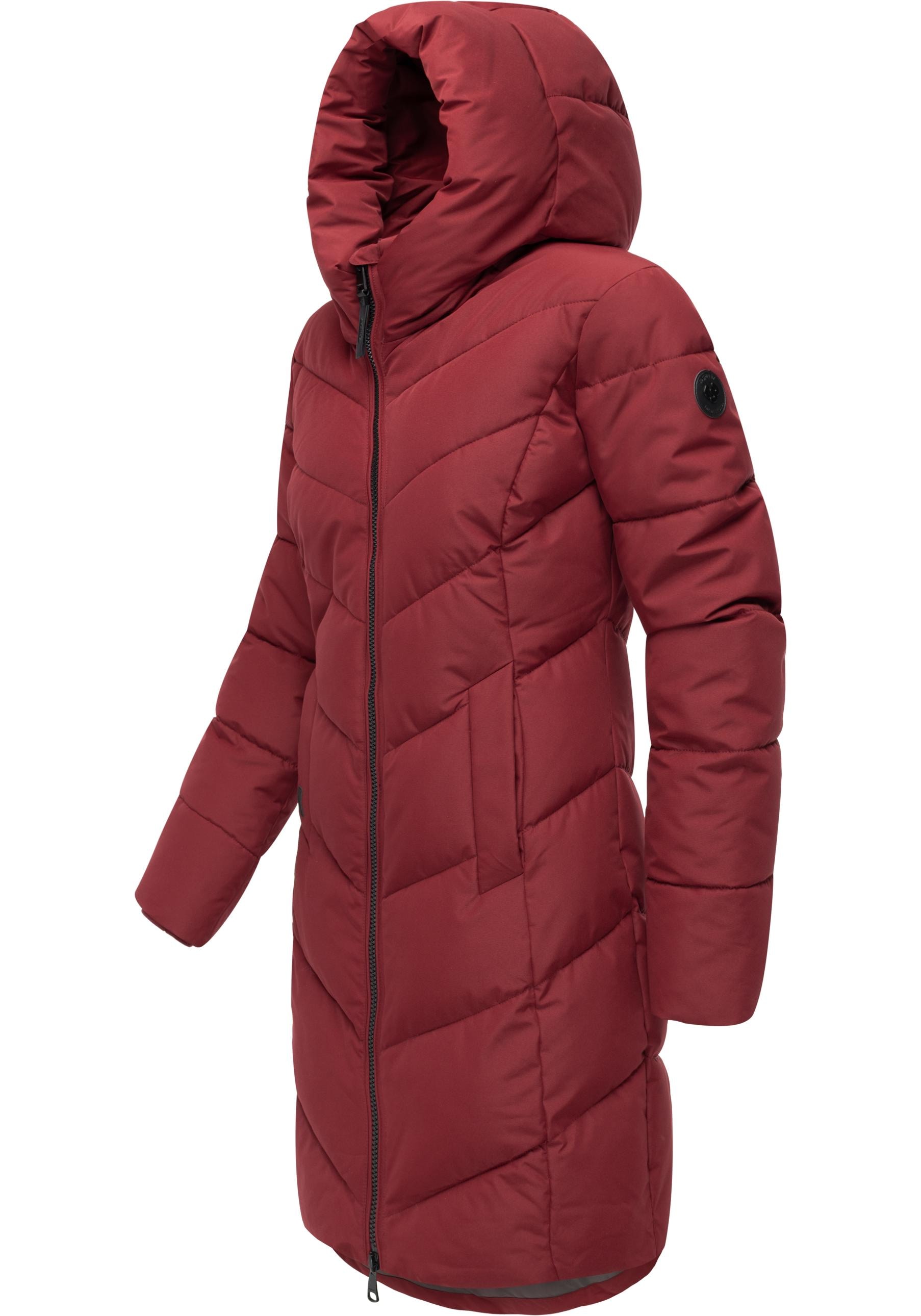 Ragwear Steppmantel »Natalin YOUMODO«, Warmer Damen Wintermantel mit V-Steppung und Kapuze