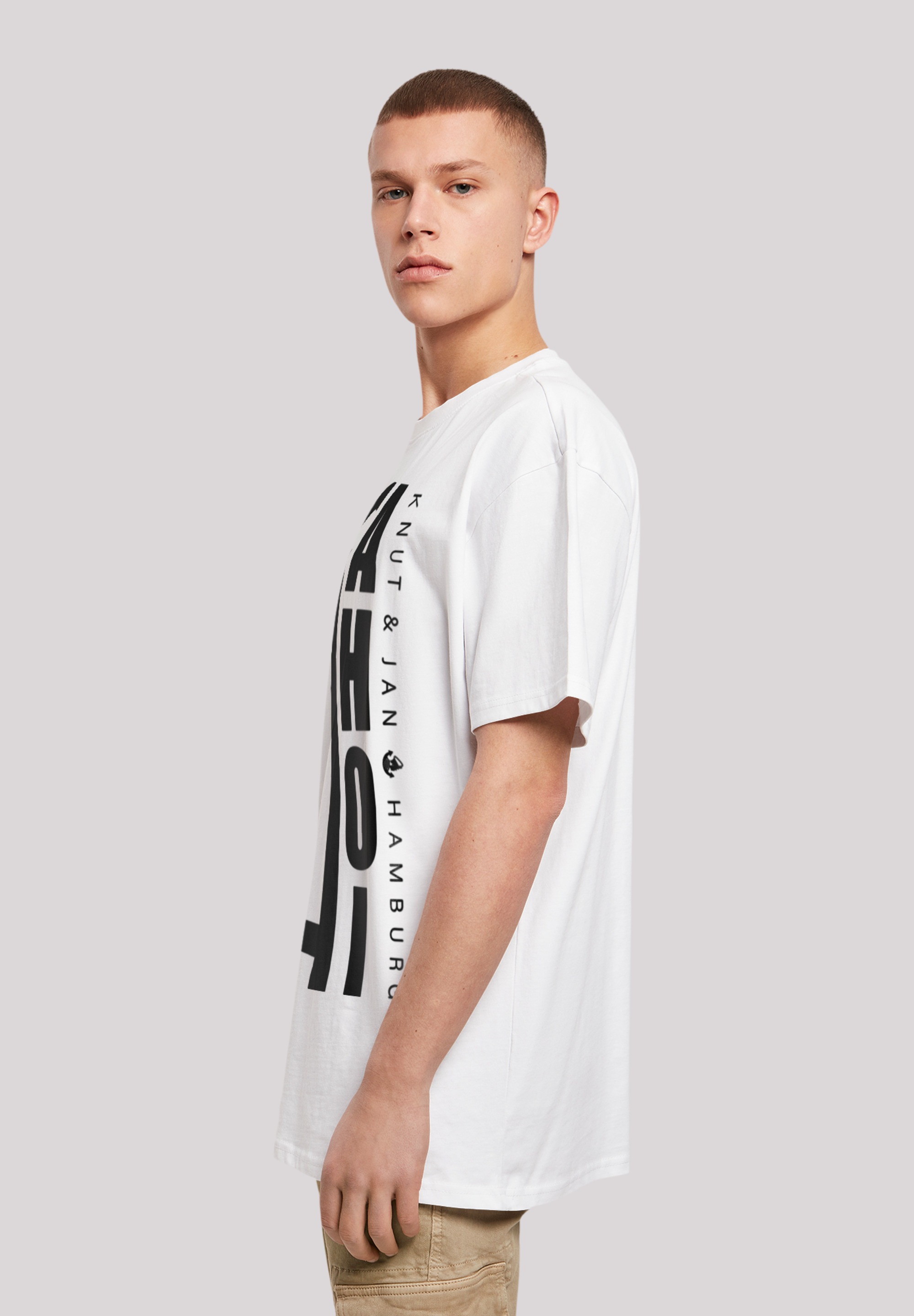 F4NT4STIC T-Shirt »Ahoi Anker Knut & Jan Hamburg«, Print