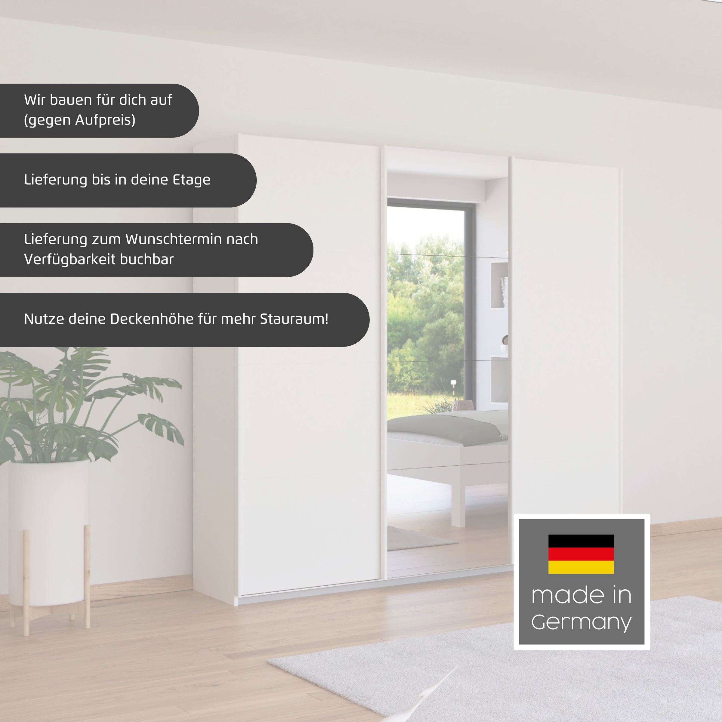 Thumbnail - rauch Schwebetürenschrank "Kleiderschrank Schrank Garderobe OTELI inkl. 3 Innenschubladen" Breiten 211/278/323/368 cm Hö...