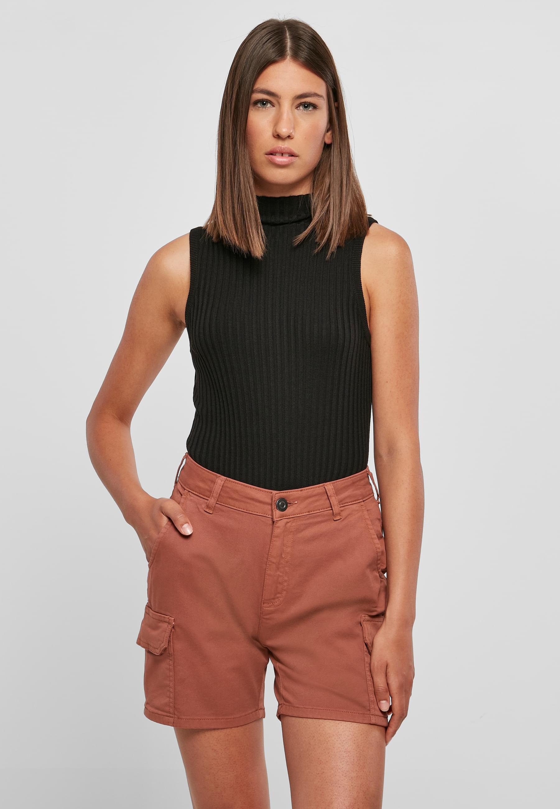 URBAN CLASSICS Muskelshirt »Urban Classics Damen Ladies Rib Knit Sleevless Body«, (1 tlg.)