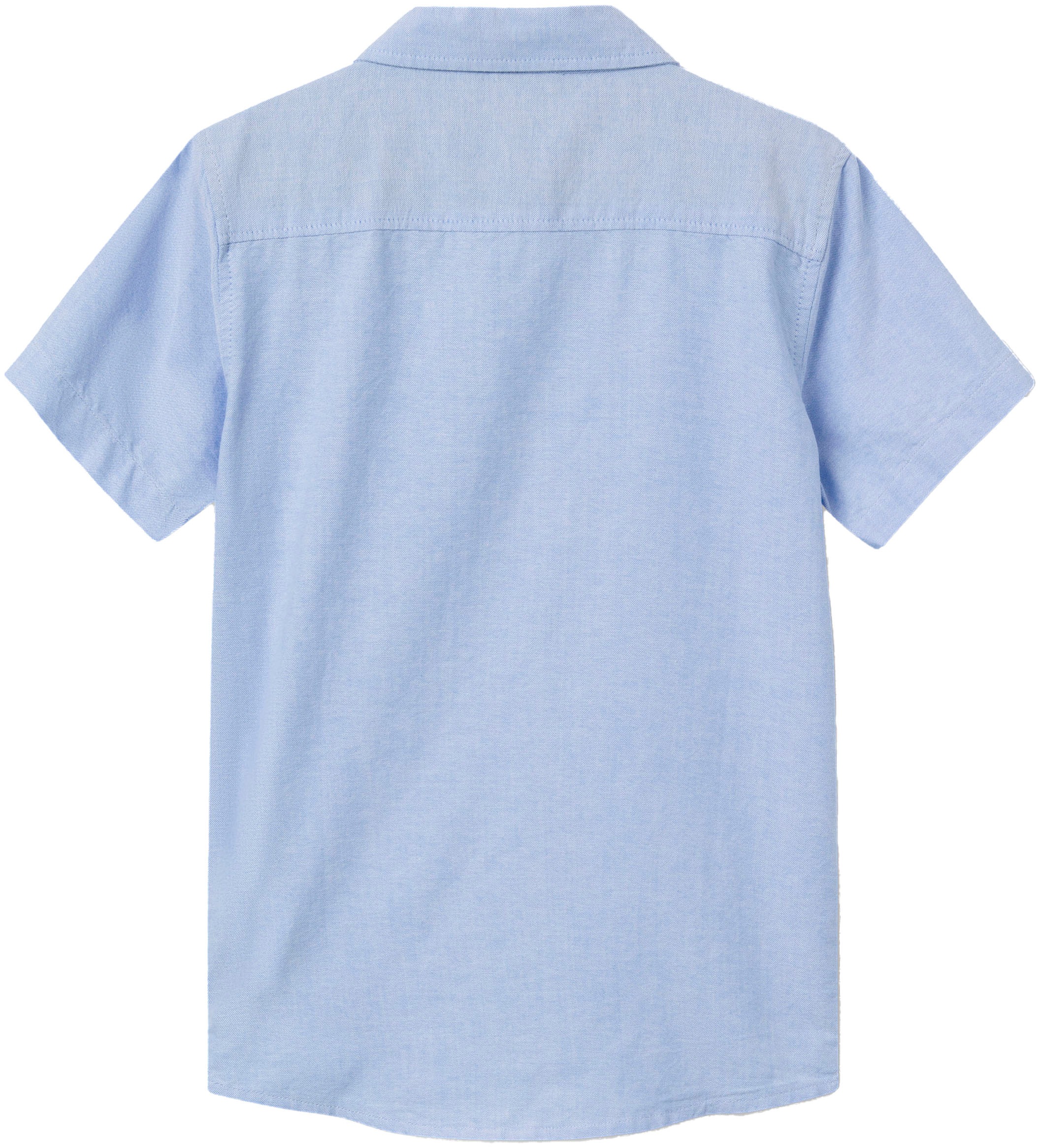 Kurzarmhemd NAME IT "NKMNEWSA SS SHIRT NOOS", Jungen, Gr. 122 (128), N-Gr, blau (campanula), Web, Obermaterial: 100% Baumwolle, unifarben, normal, Hemden, Baumwolle, normal geschnitten 5