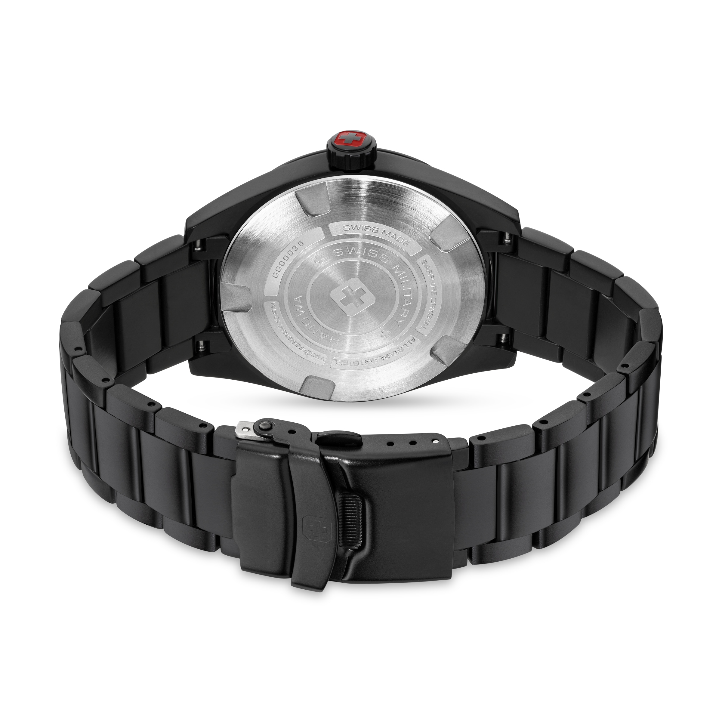 Swiss Military Hanowa Quarzuhr »Dark Matter« Armbanduhr, Herrenuhr, Swiss Made, Edelstahlarmband, analog