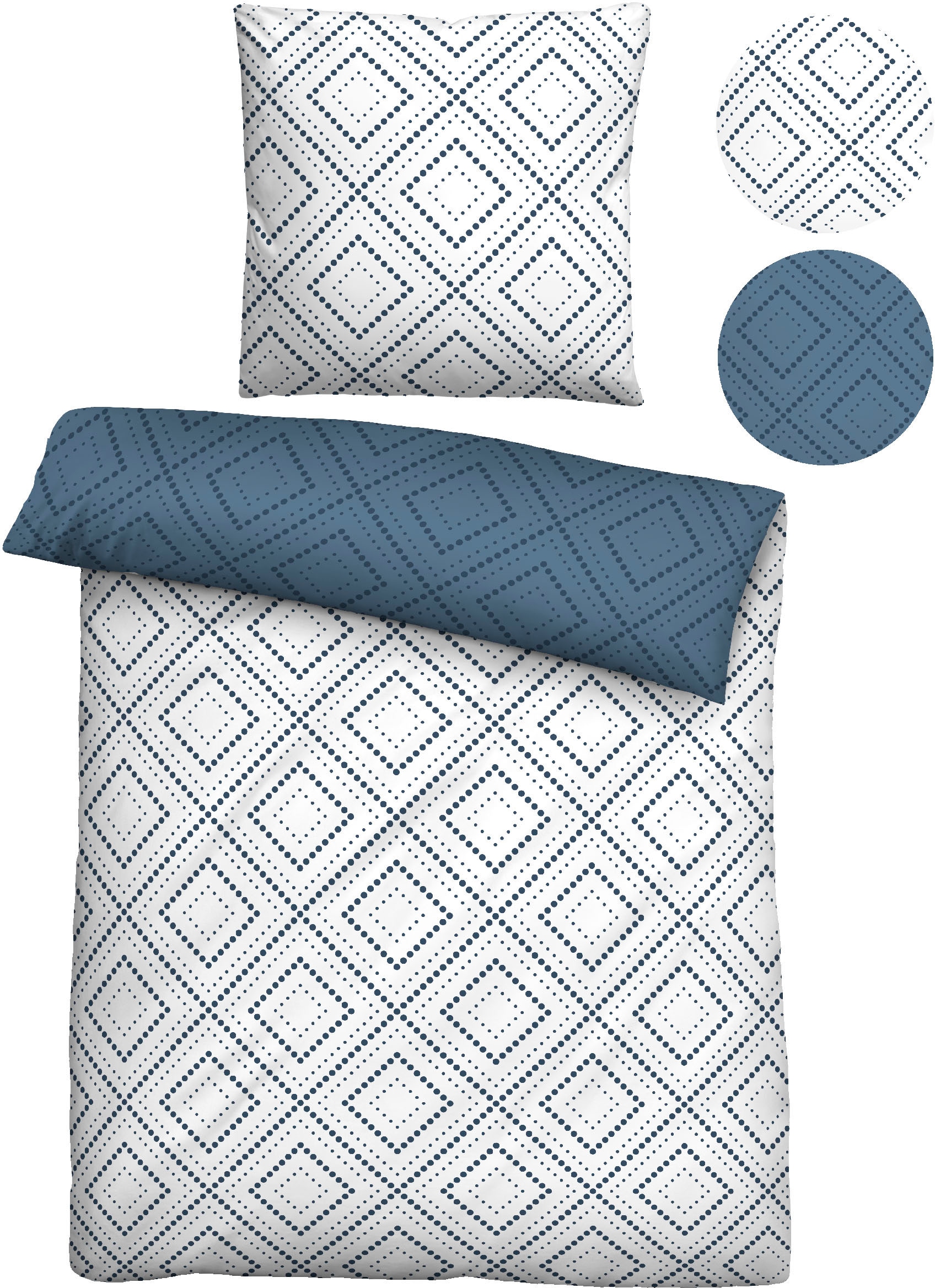 Castell - Markenbettwäsche Wendebettwäsche "Elena" 2 Stk. hautsympathisch, günstig online kaufen