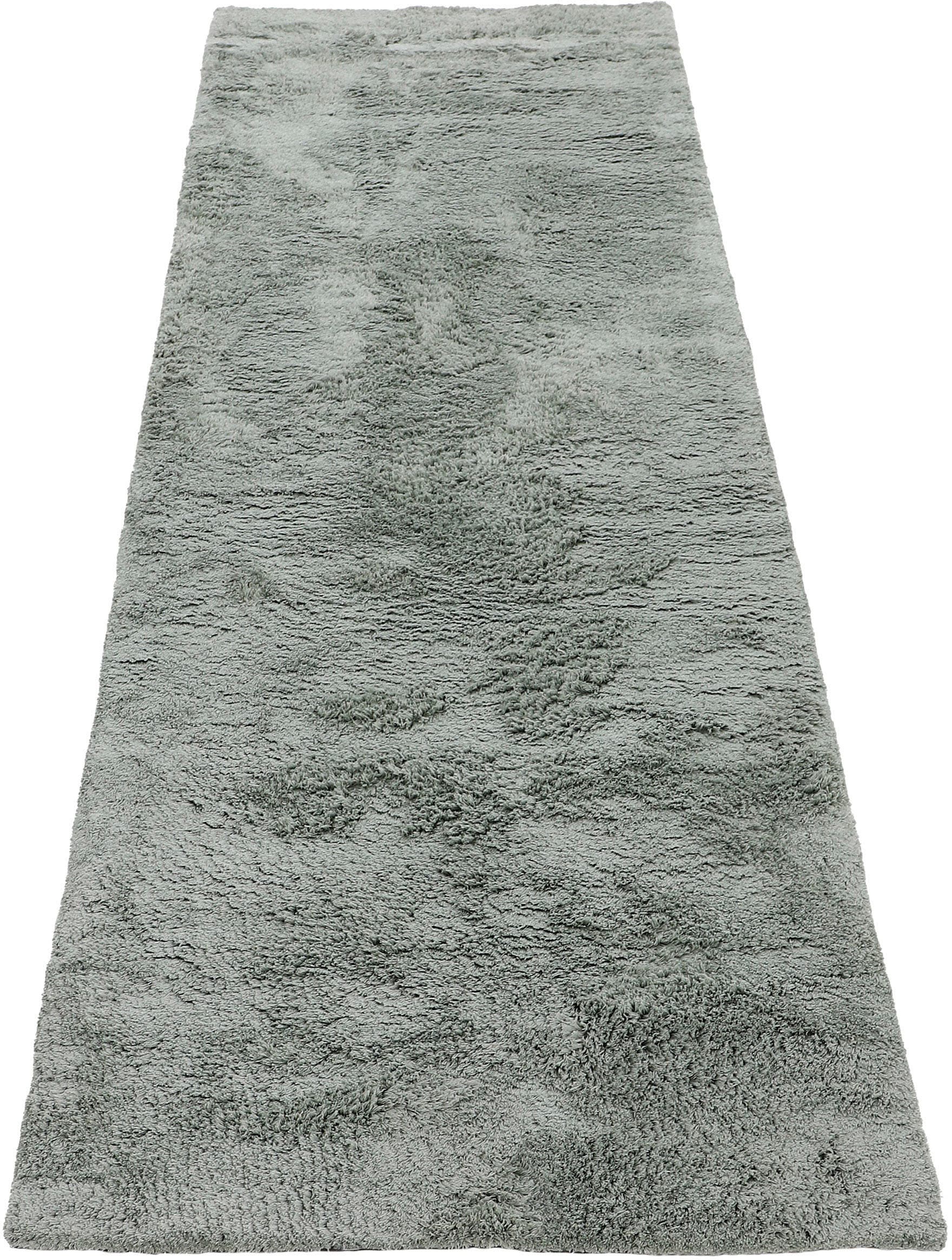 carpetfine Hochflor-Läufer "Silky", rechteckig, 20 mm Höhe, Shaggy, Langflor, uni, besonders weich, handarbeit